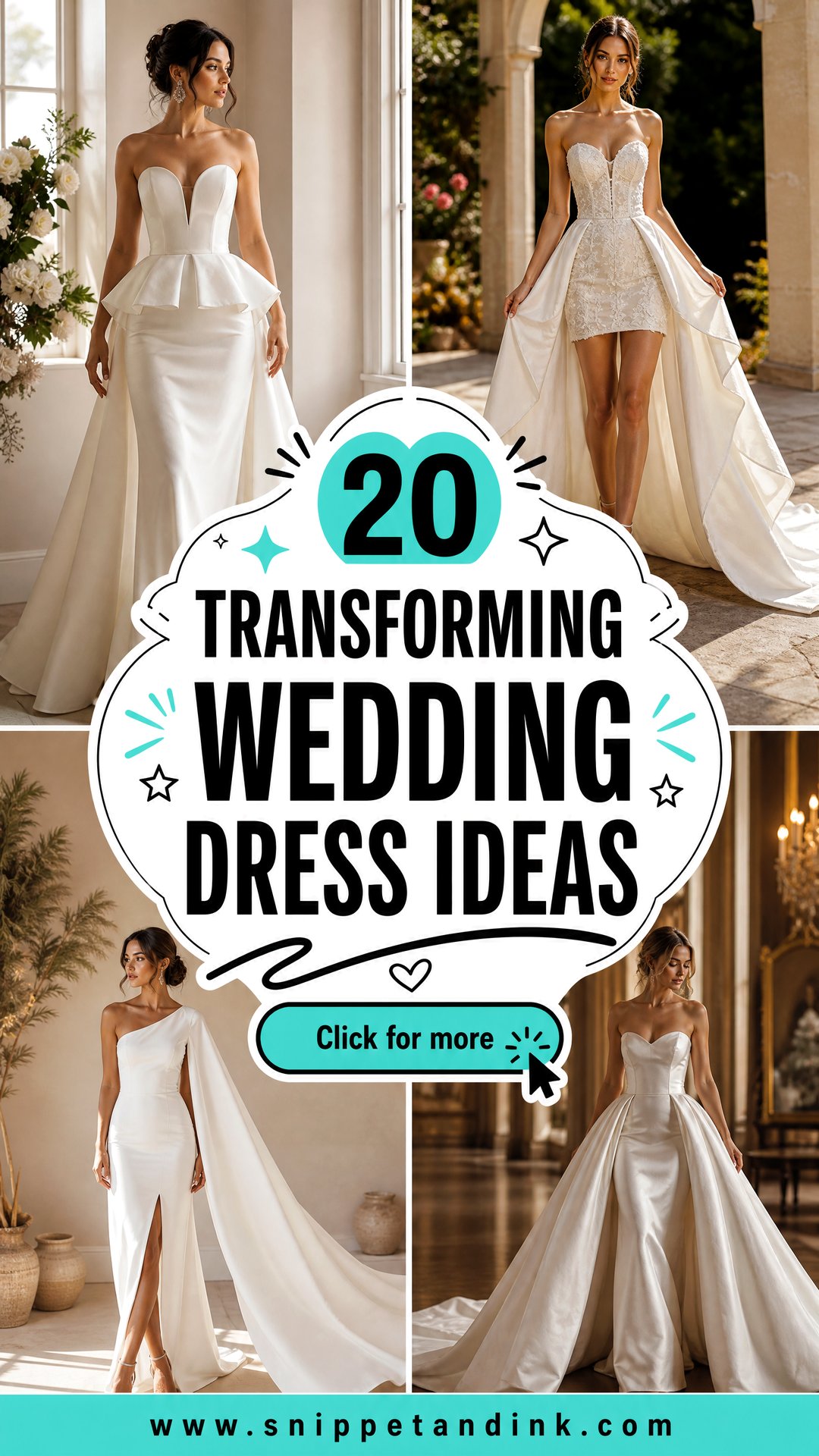20 Transforming Wedding Dress Ideas for Two-in-One Style - 20 Transforming Wedding Dress Ideas for Two-in-One Style