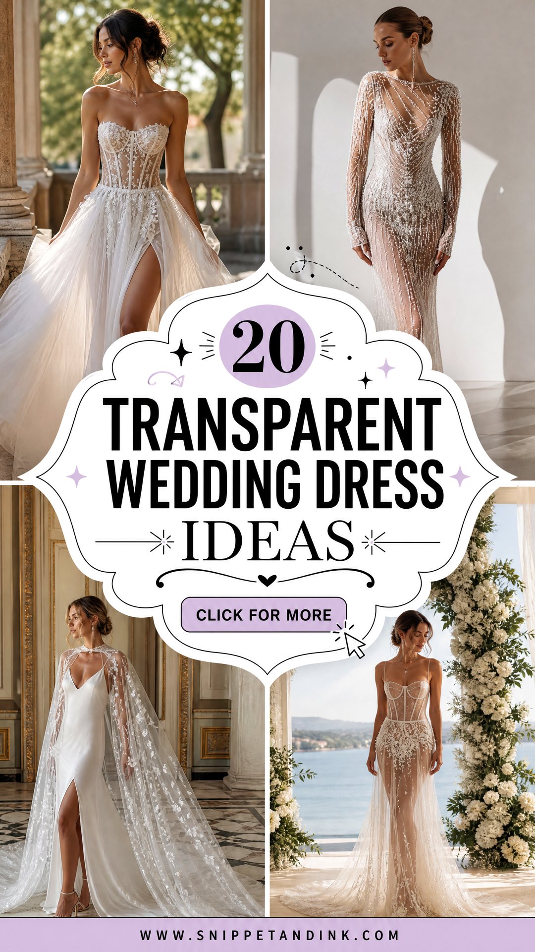 20 Transparent Wedding Dress Ideas for a Daring Bridal Look - 20 Transparent Wedding Dress Ideas for a Daring Bridal Look