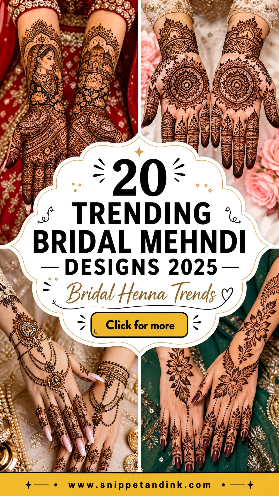20 Trending Bridal Mehndi Designs 2025 for Brides - 20 Trending Bridal Mehndi Designs 2025 for Brides
