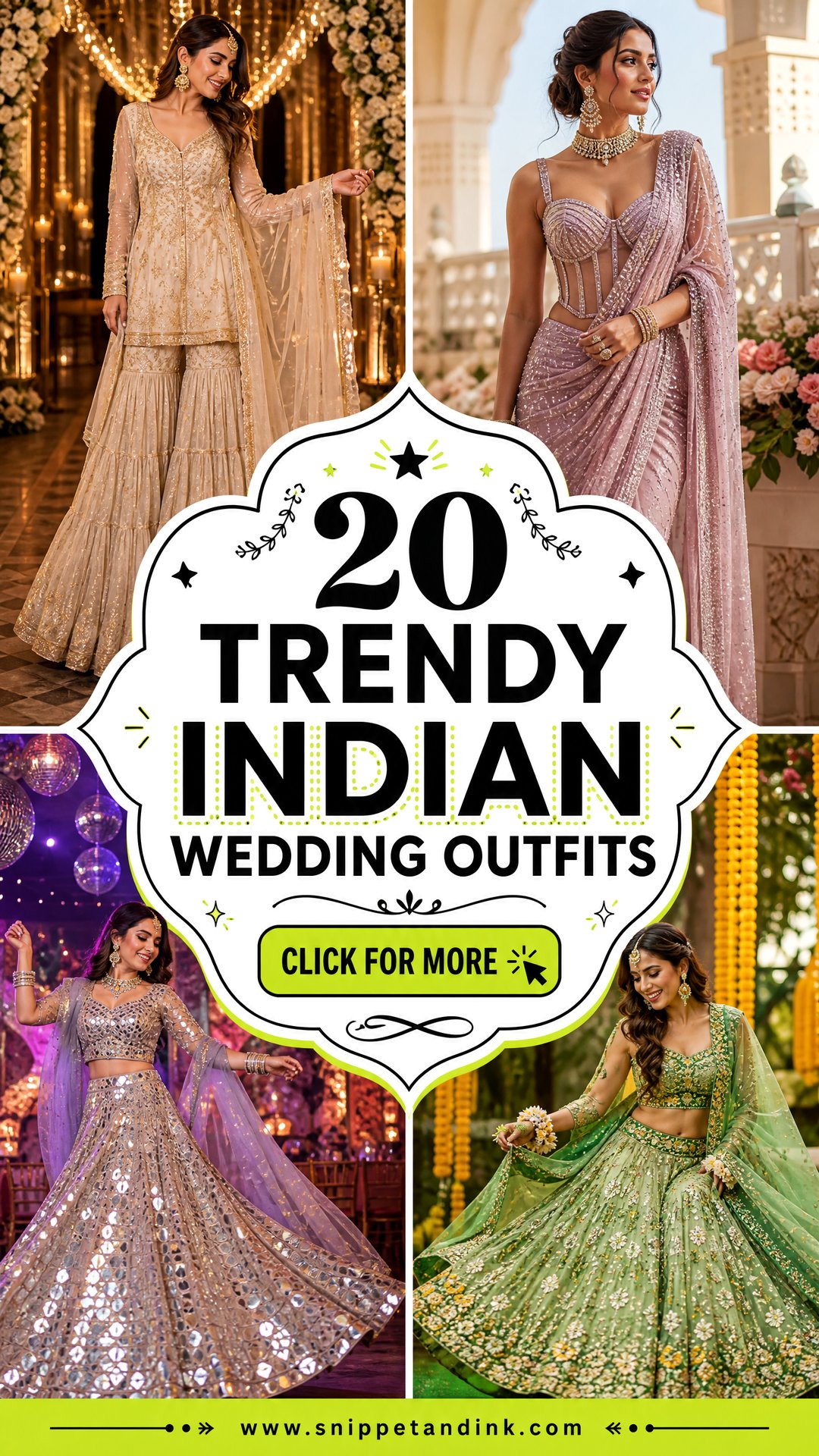 20 Trendy Indian Wedding Outfits for a Showstopping Celebration - 20 Trendy Indian Wedding Outfits for a Showstopping Celebration