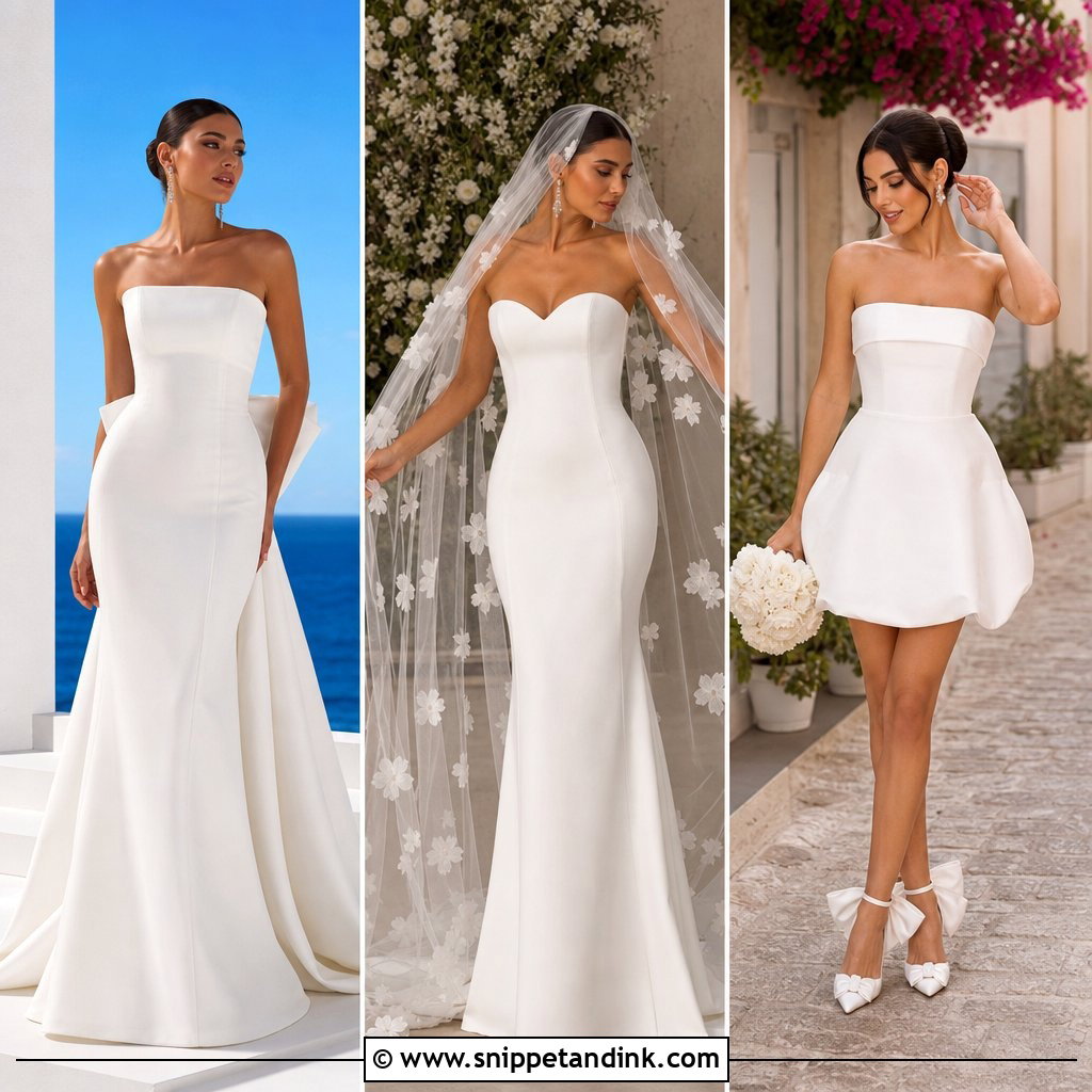 20 Tube Wedding Dress Ideas for a Chic Modern Bridal Look