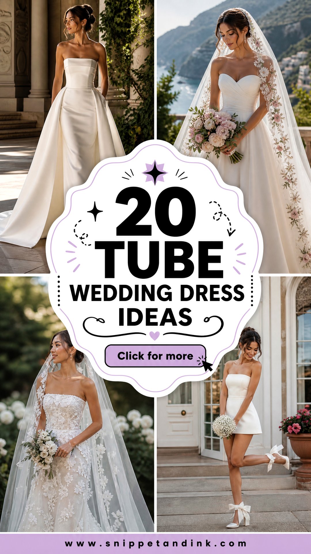 20 Tube Wedding Dress Ideas for a Chic Modern Bridal Look - 20 Tube Wedding Dress Ideas for a Chic Modern Bridal Look