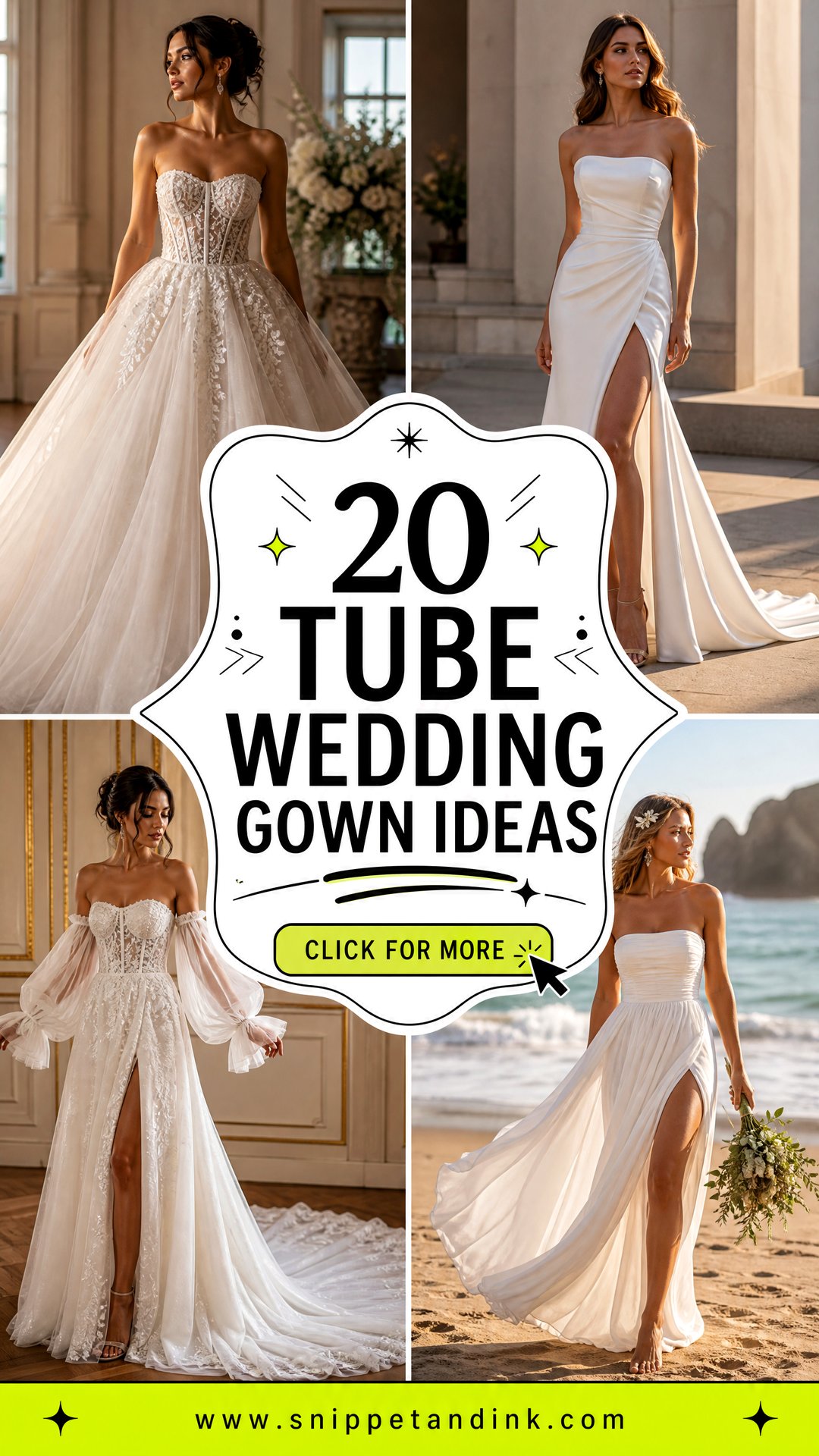 20 Tube Wedding Gown Ideas for Sleek Modern Brides This Season - 20 Tube Wedding Gown Ideas for Sleek, Modern Brides This Season