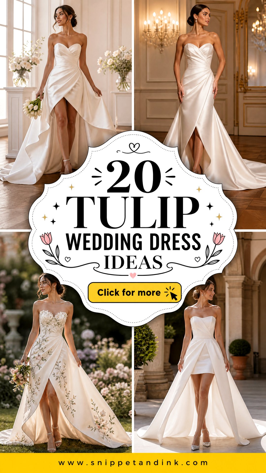 20 Tulip Wedding Dress Ideas for a Fresh Romantic Bridal Look - 20 Tulip Wedding Dress Ideas for a Fresh Romantic Bridal Look