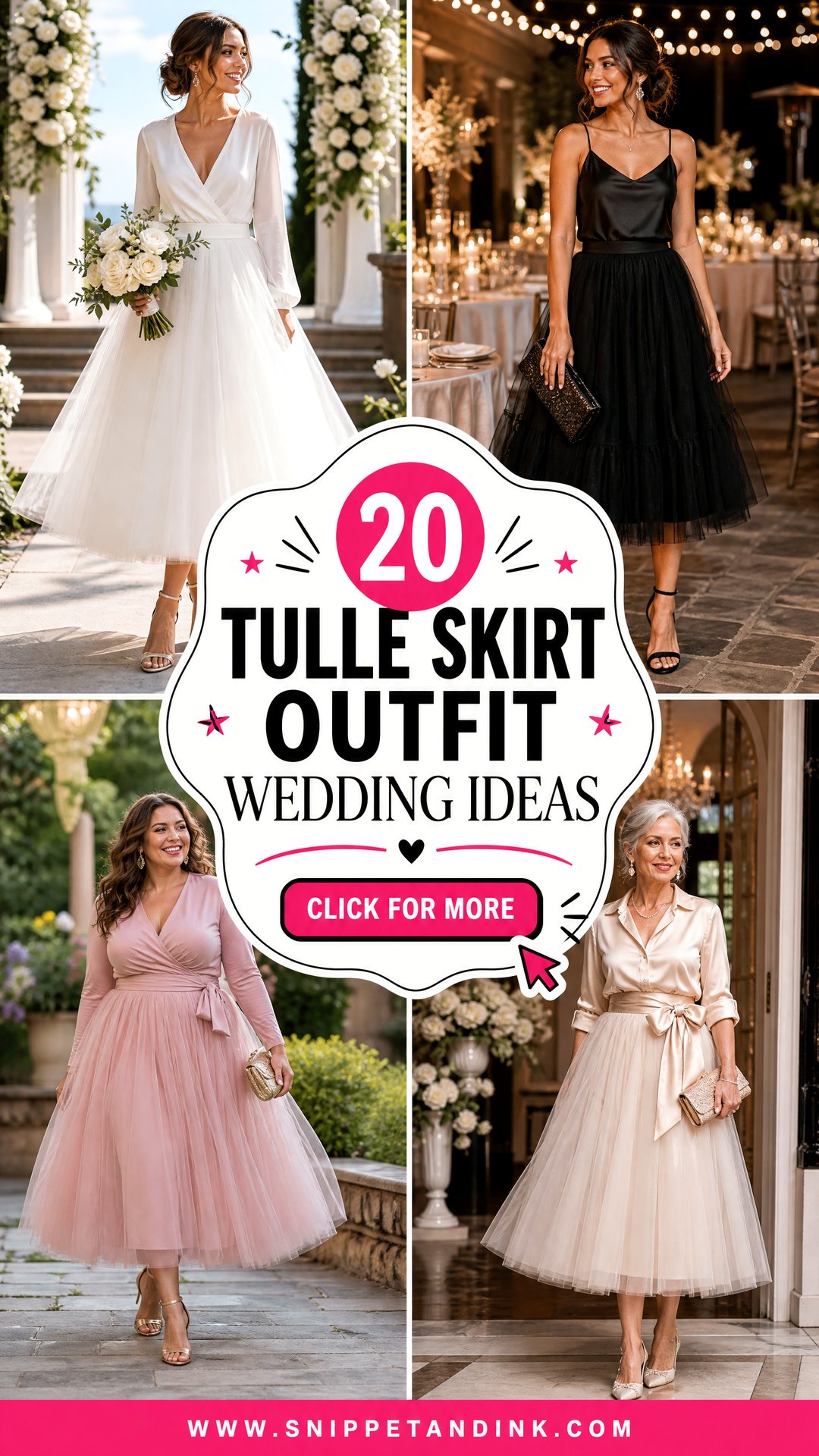 20 Tulle Skirt Outfit Wedding Ideas for Chic Modern Brides - 20 Tulle Skirt Outfit Wedding Ideas for Chic Modern Brides