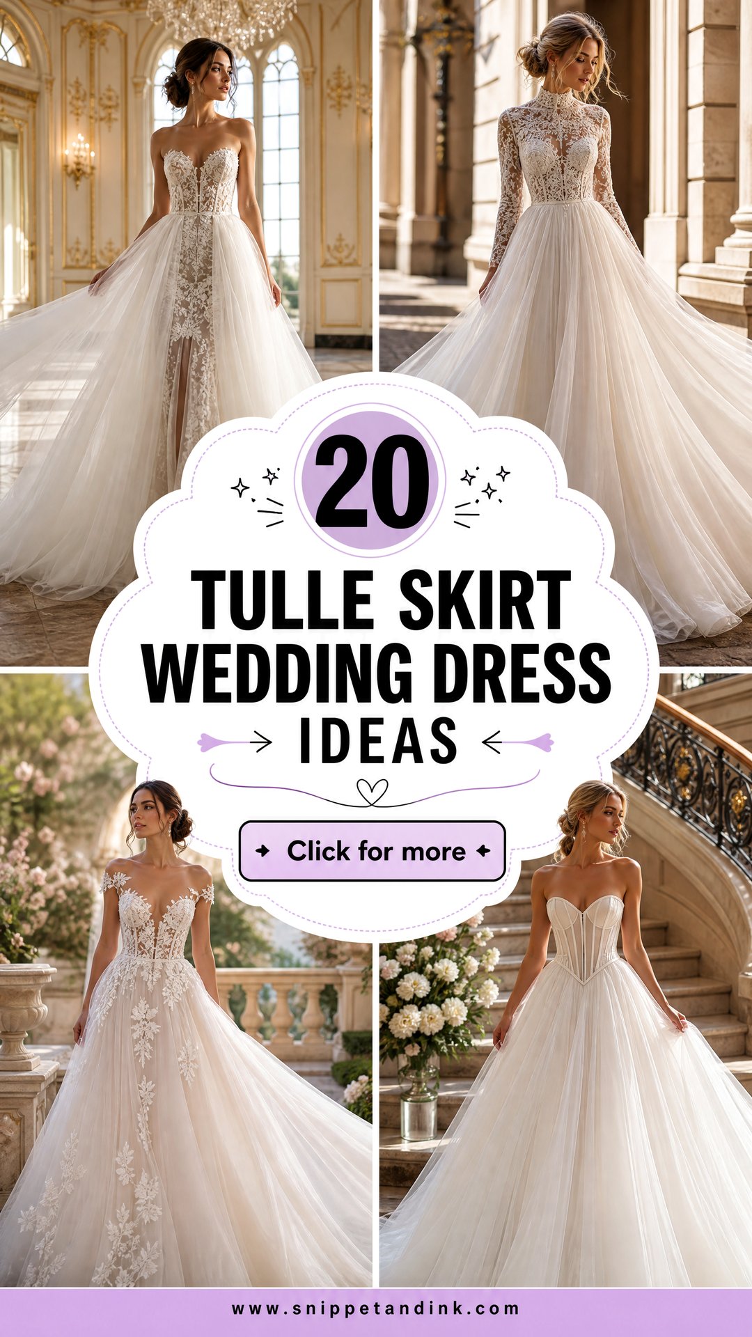 20 Tulle Skirt Wedding Dress Ideas for Dreamy Bridal Style - 20 Tulle Skirt Wedding Dress Ideas for Dreamy Bridal Style