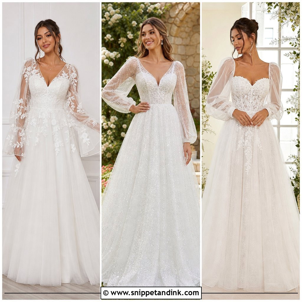 20 Tulle Sleeve Wedding Dress Ideas for Elegant Brides