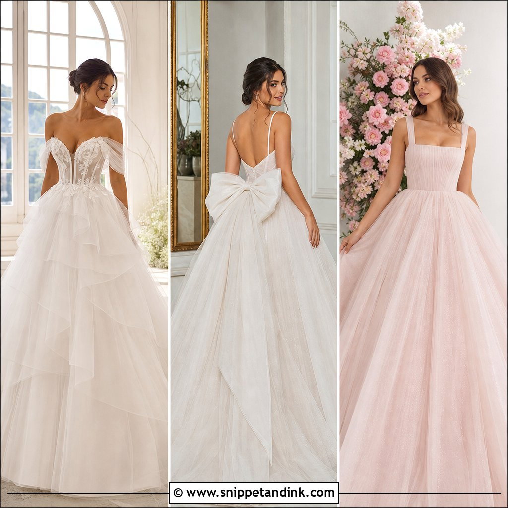 20 Tulle Wedding Dress Ballgown Ideas for Fairy-Tale Brides