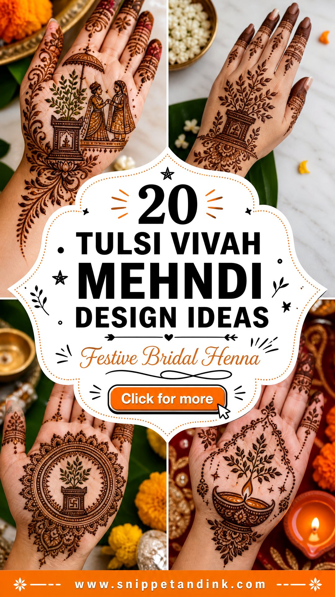 20 Tulsi Vivah Mehndi Design Ideas for Festive Brides - 20 Tulsi Vivah Mehndi Design Ideas for Festive Brides