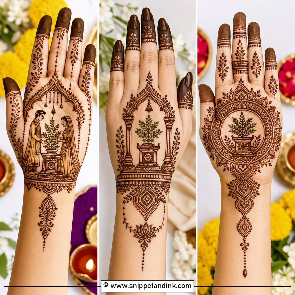 20 Tulsi Vivah Mehndi Design Ideas for Festive Brides