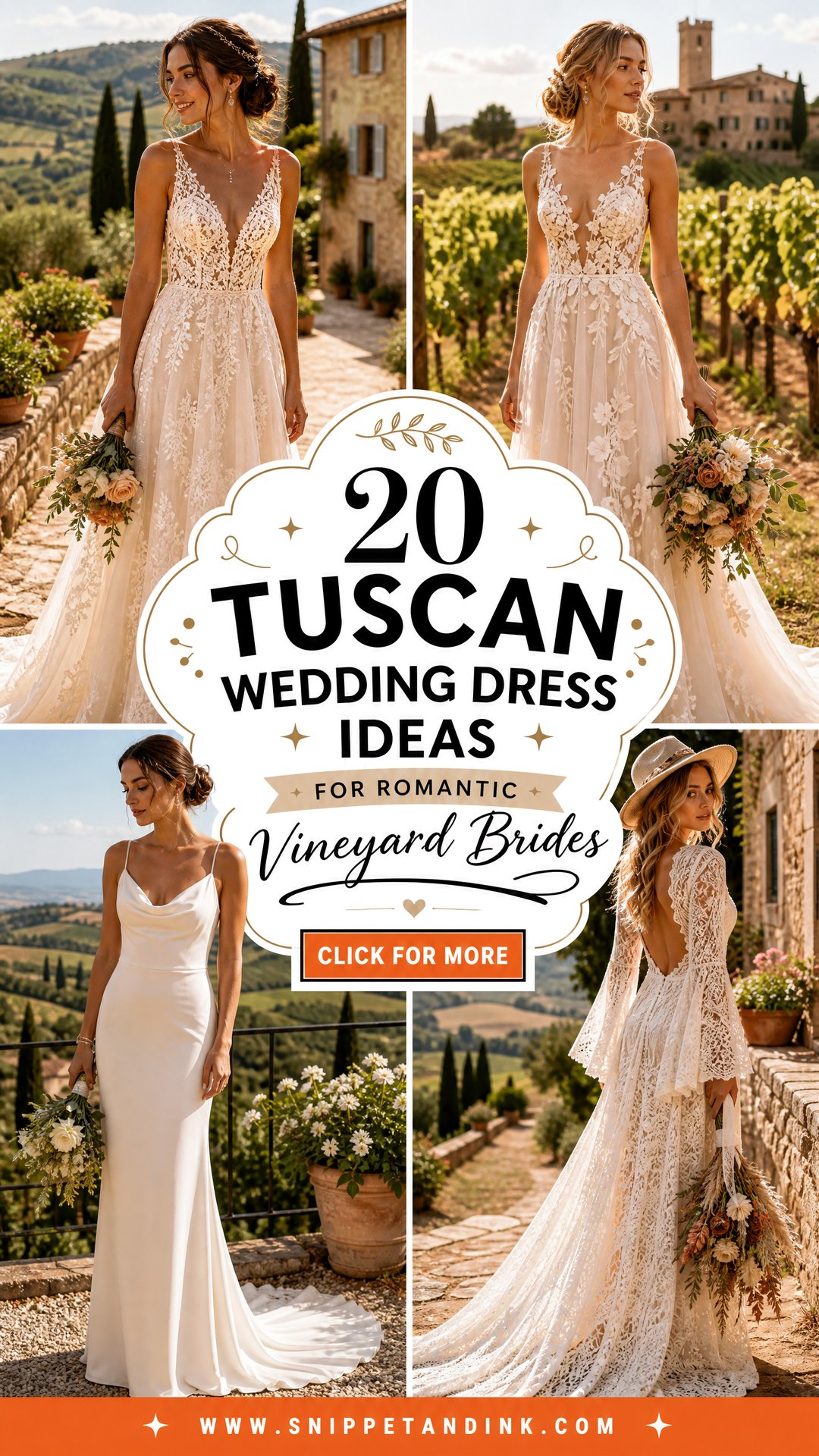 20 Tuscan Wedding Dress Ideas for Romantic Vineyard Brides - 20 Tuscan Wedding Dress Ideas for Romantic Vineyard Brides