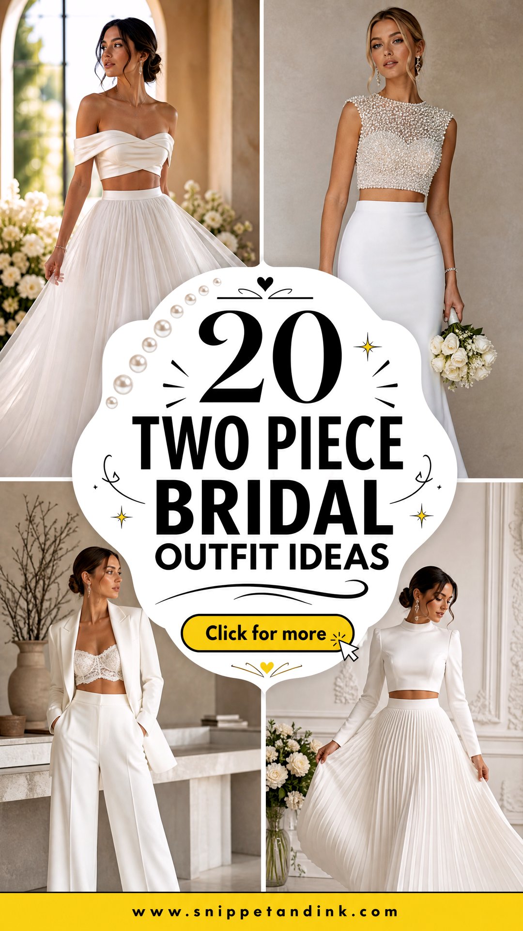 20 Two Piece Bridal Outfit Ideas for a Chic Bridal Look - 20 Two Piece Bridal Outfit Ideas for a Chic Bridal Look