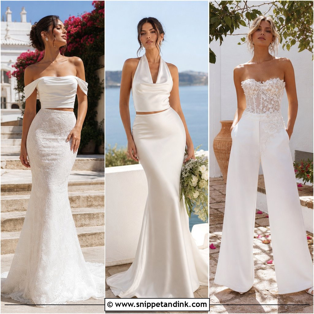 20 Two Piece Wedding Dresses for Effortless Modern Brides