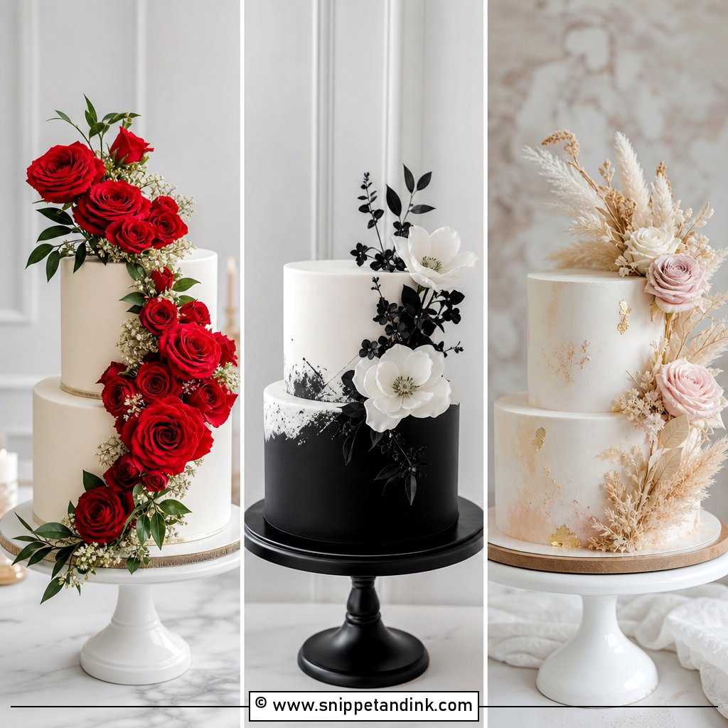 20 Two Step Cake Design Ideas for Wedding Celebrations