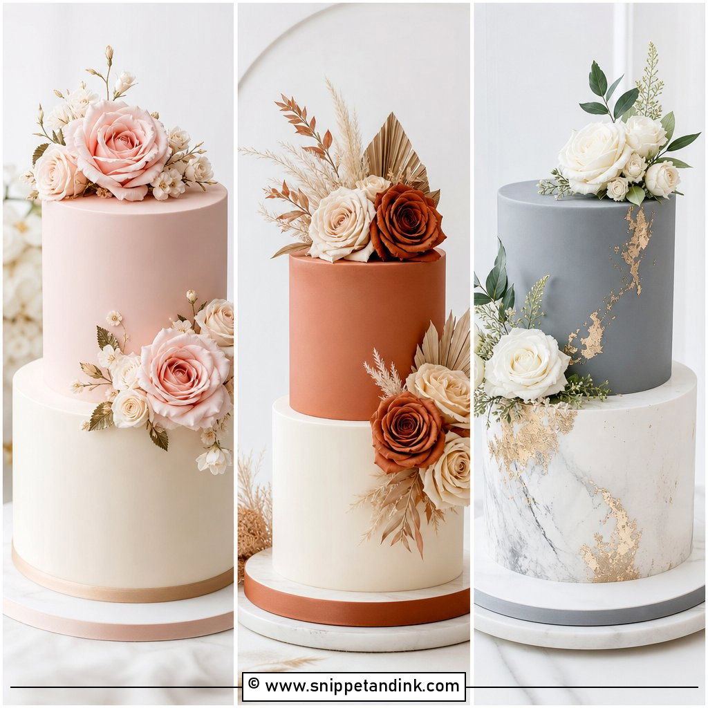20 Two Tone Wedding Cake Ideas for a Modern Reception