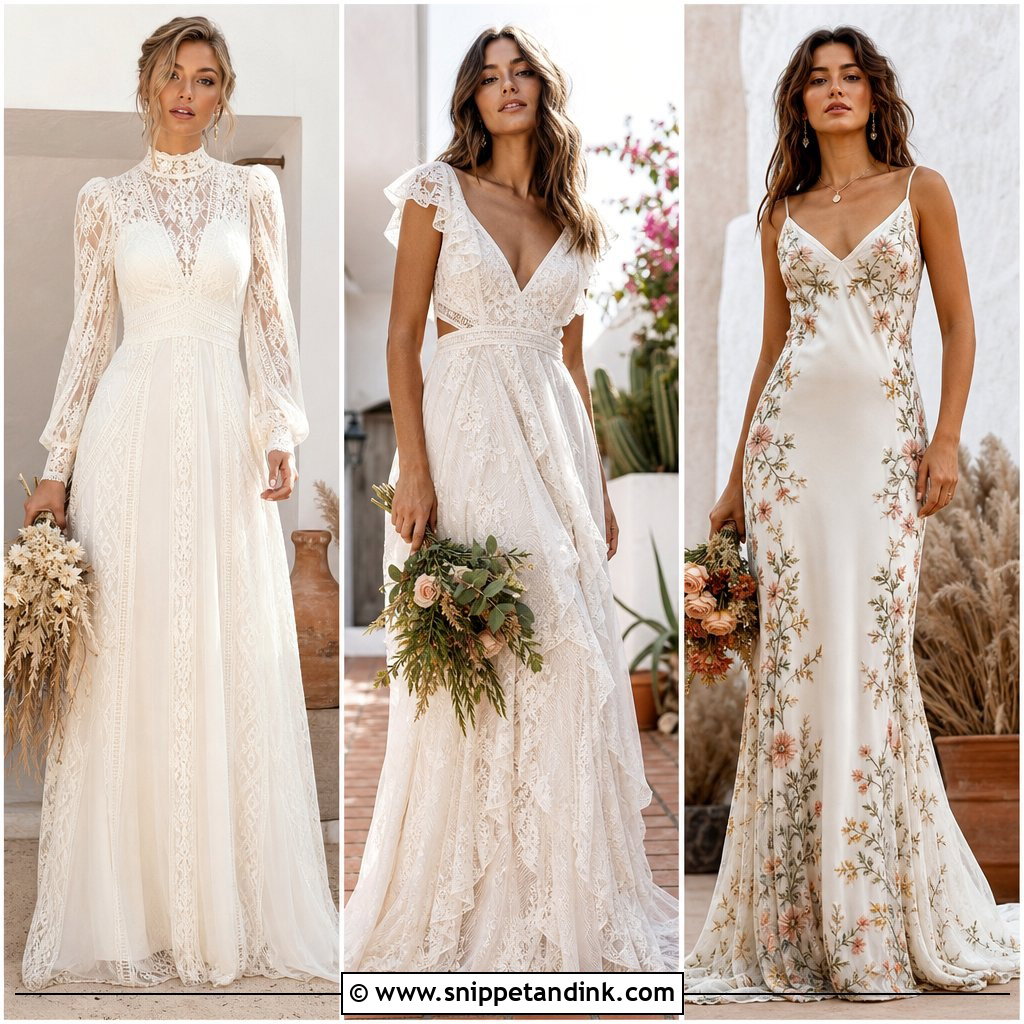 20 Unique Boho Vintage Wedding Dresses for Free-Spirited Brides