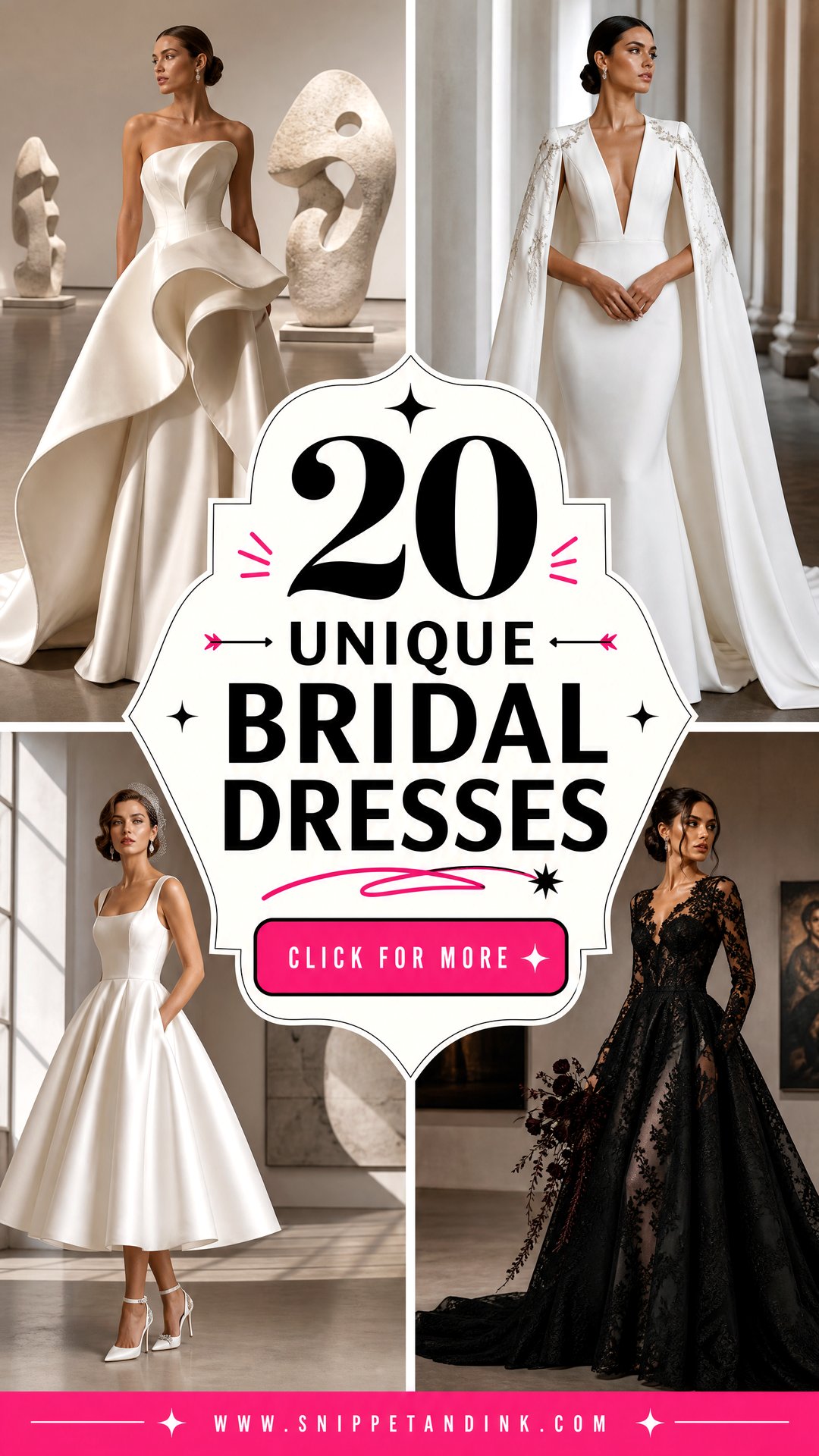 20 Unique Bridal Dresses for a Standout Modern Wedding Look - 20 Unique Bridal Dresses for a Standout Modern Wedding Look