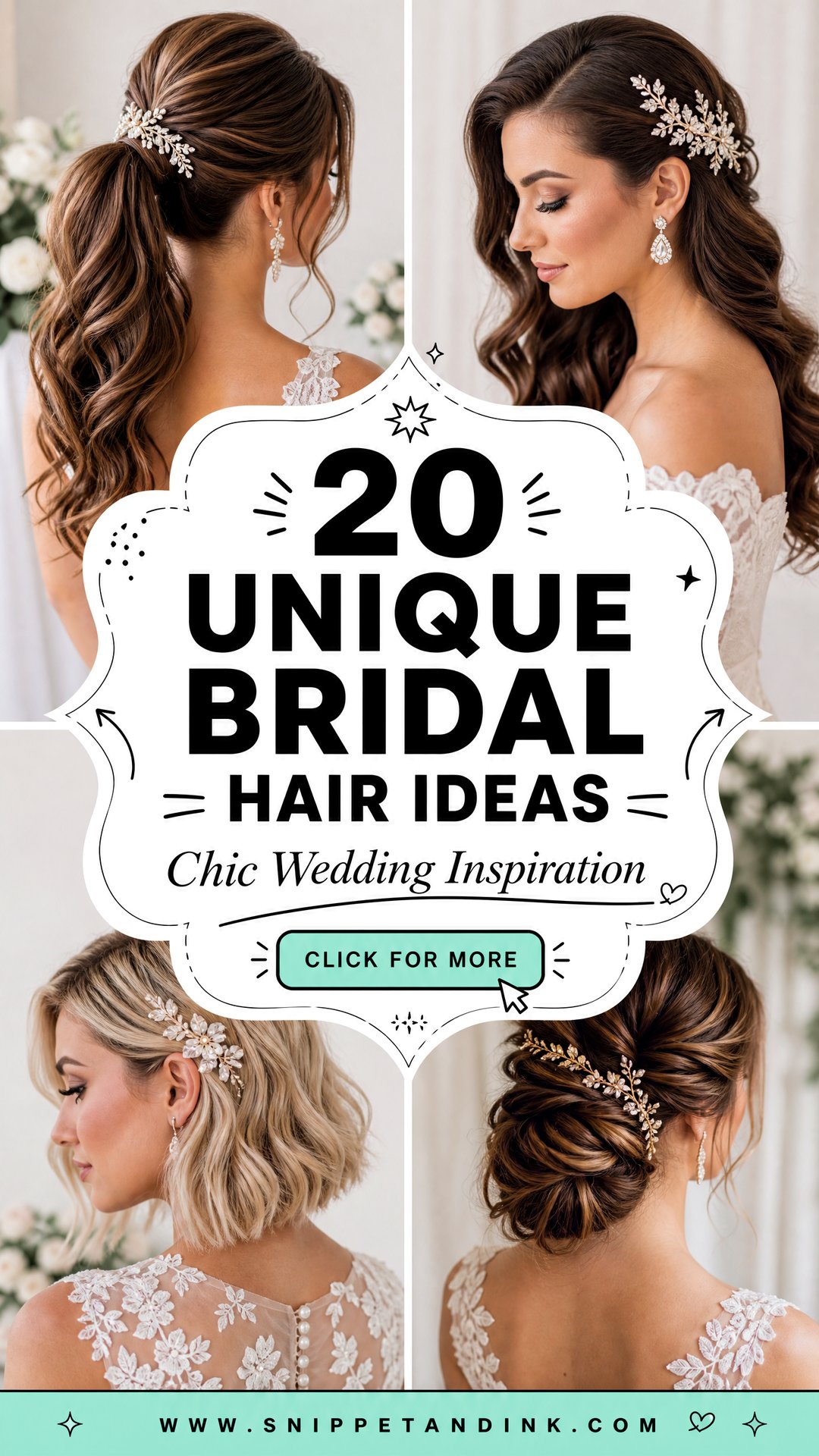 20 Unique Bridal Hair Ideas for Chic Wedding Inspiration - 20 Unique Bridal Hair Ideas for Chic Wedding Inspiration