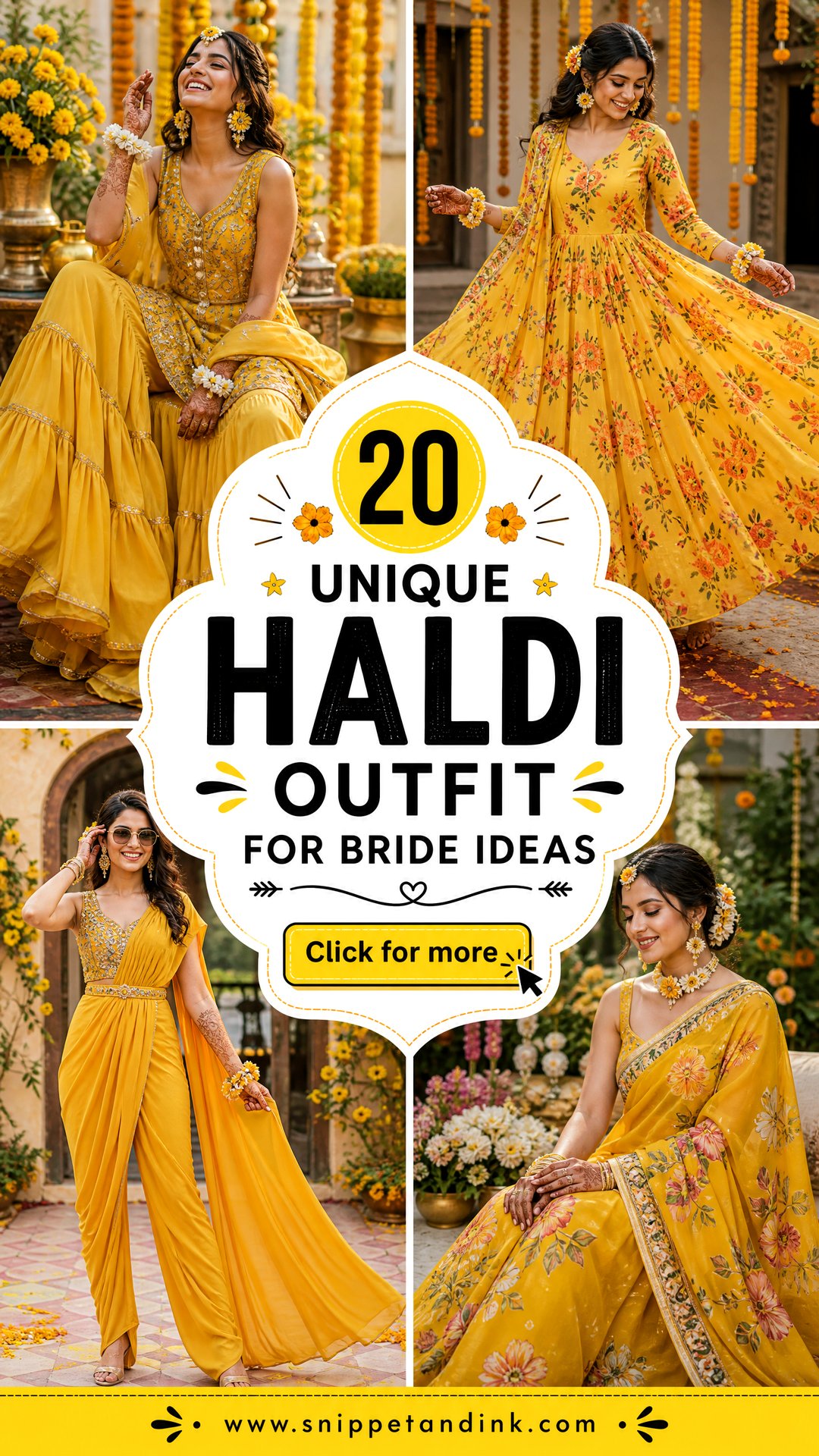 20 Unique Haldi Outfit for Bride Ideas for a Vibrant Celebration - 20 Unique Haldi Outfit for Bride Ideas for a Vibrant Celebration