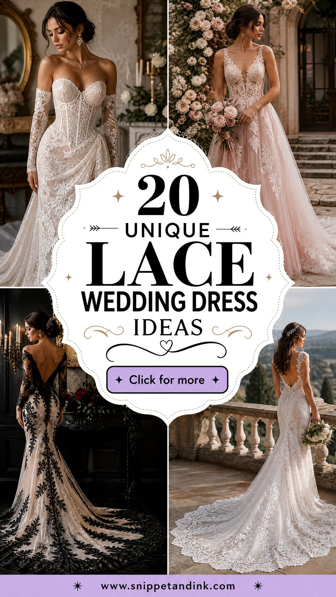 20 Unique Lace Wedding Dress Ideas for a Romantic Bridal Look - 20 Unique Lace Wedding Dress Ideas for a Romantic Bridal Look