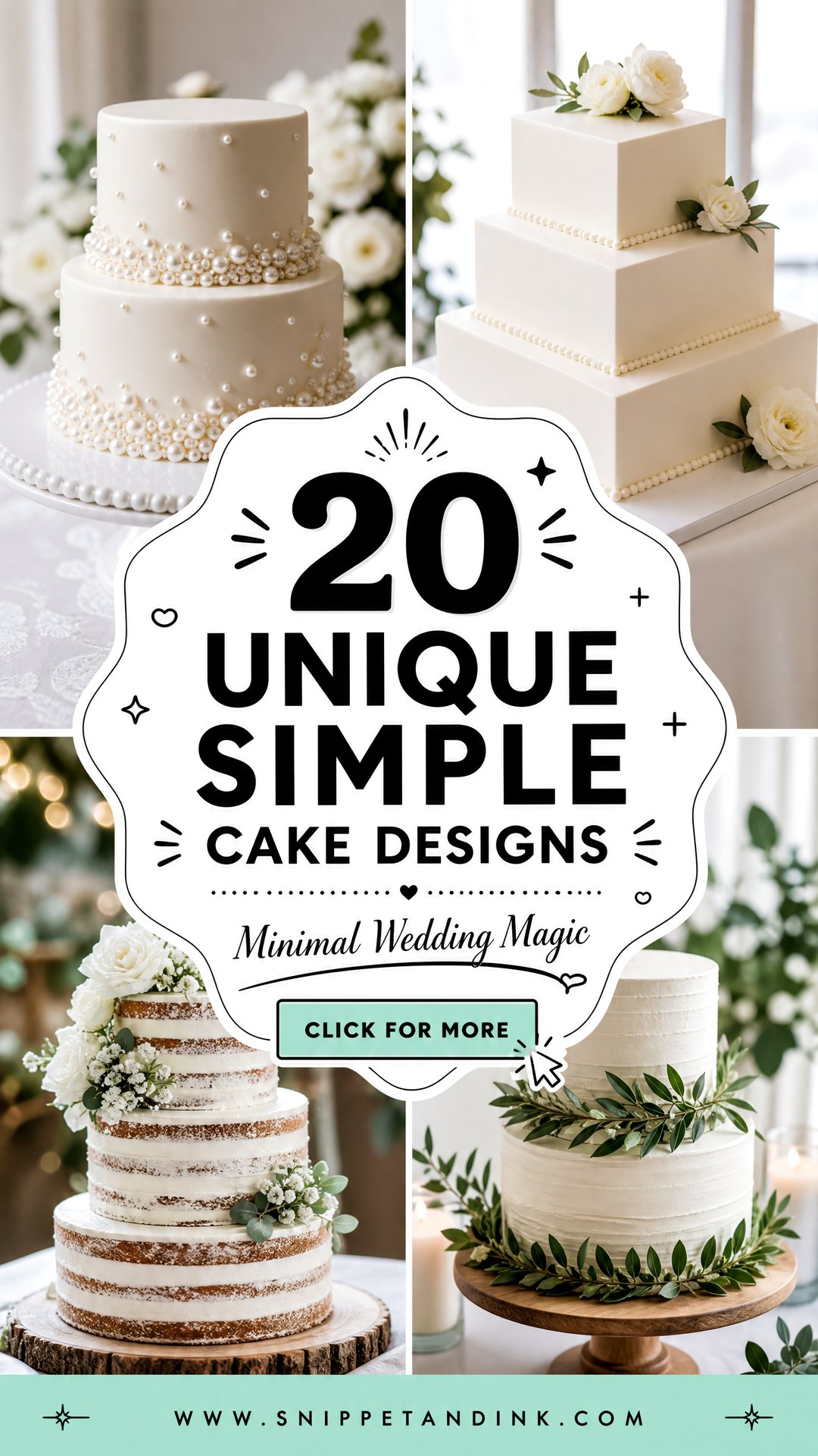 20 Unique Simple Cake Designs for Wedding Style - 20 Unique Simple Cake Designs for Wedding Style