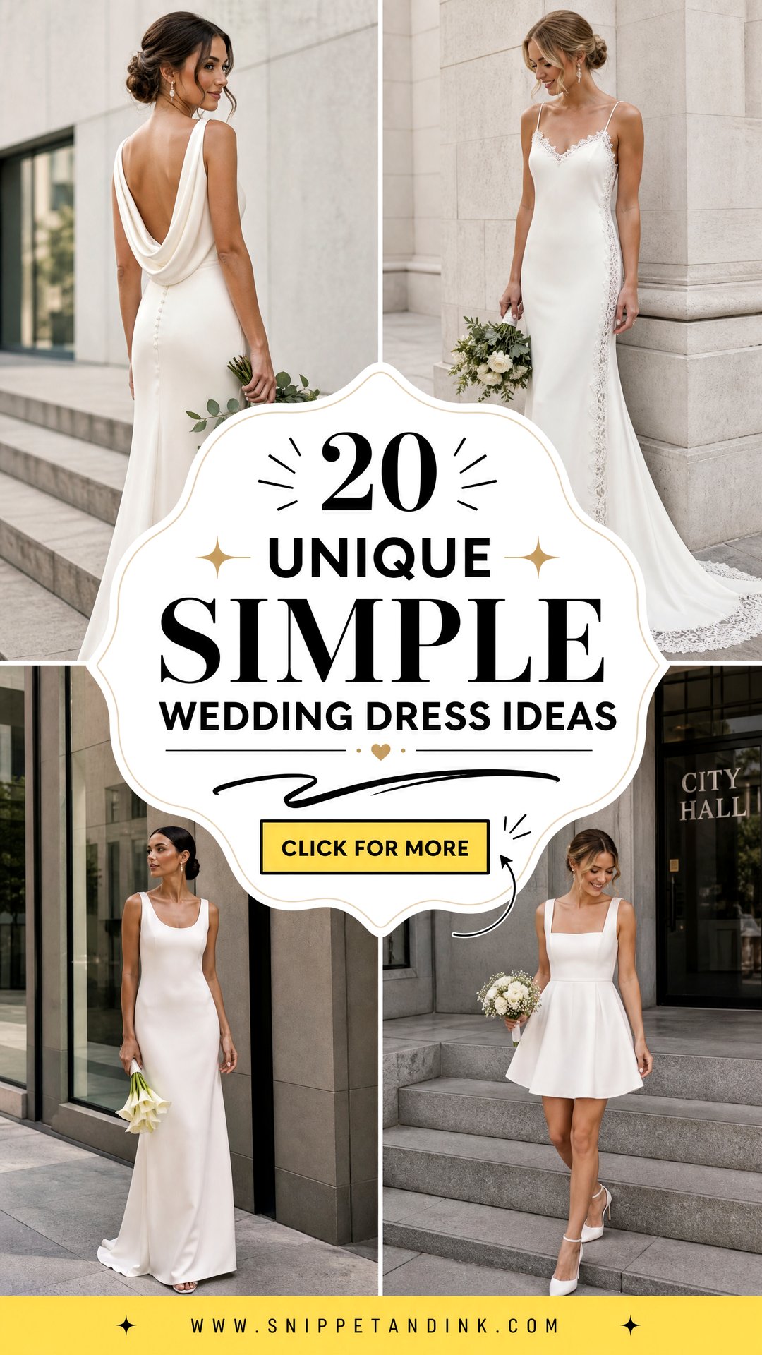20 Unique Simple Wedding Dress Ideas for a Refined Bridal Look - 20 Unique Simple Wedding Dress Ideas for a Refined Bridal Look