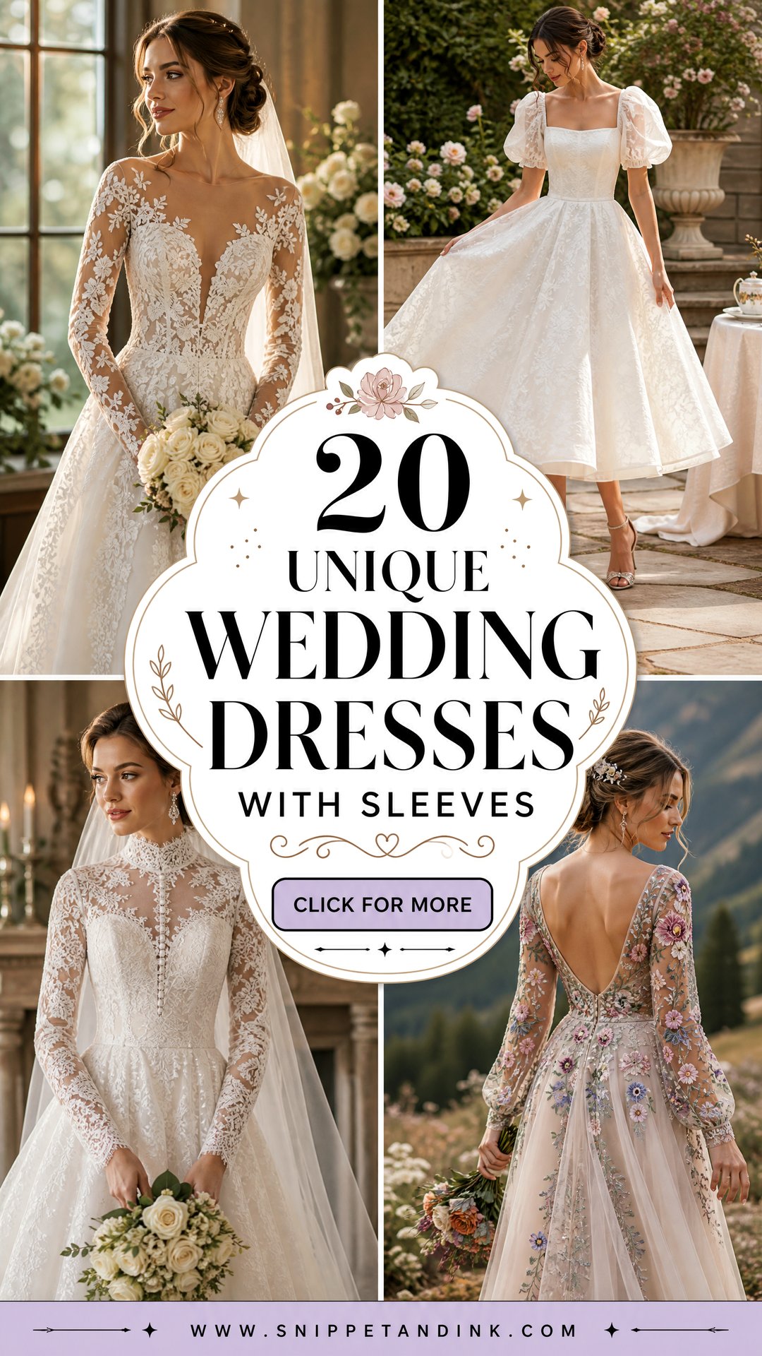 20 Unique Wedding Dresses With Sleeves for Every Bridal Season - 20 Unique Wedding Dresses With Sleeves for Every Bridal Season