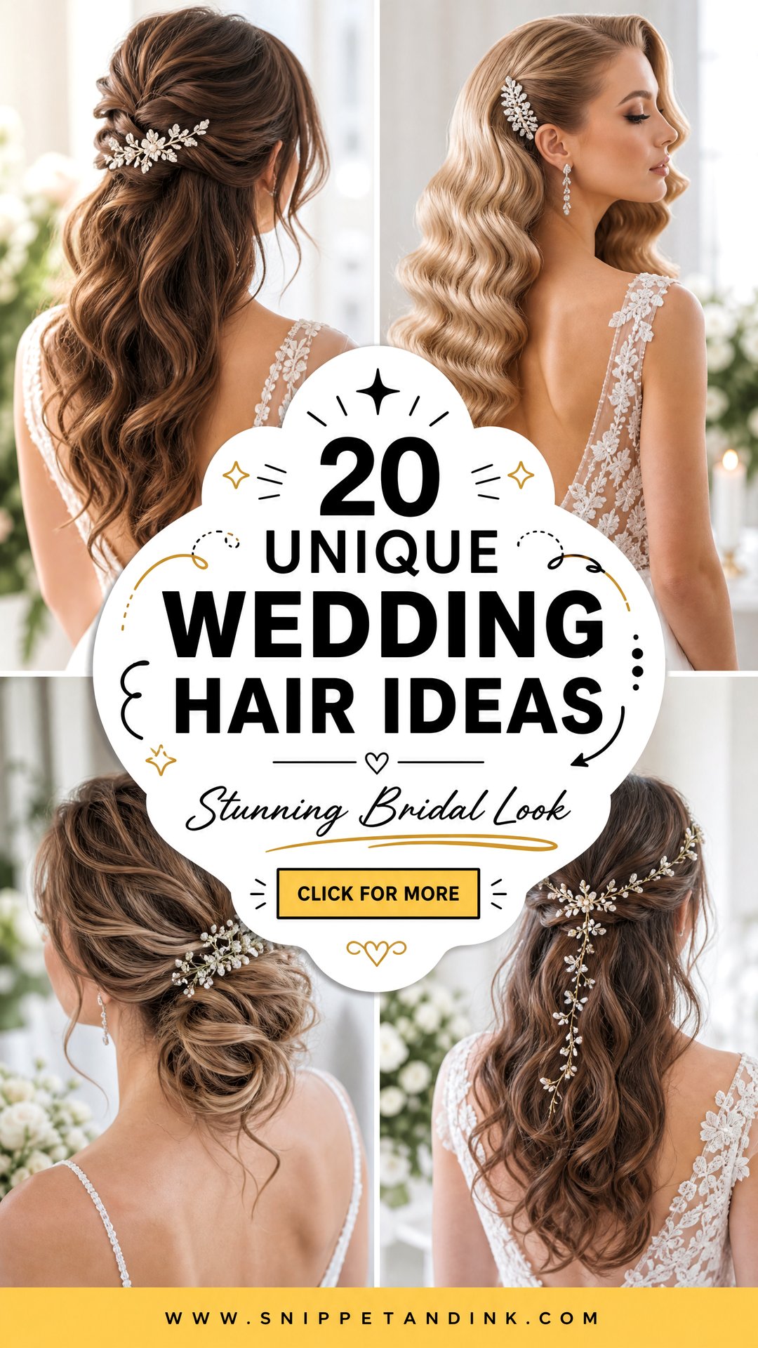 20 Unique Wedding Hair Ideas for a Stunning Bridal Look - 20 Unique Wedding Hair Ideas for a Stunning Bridal Look