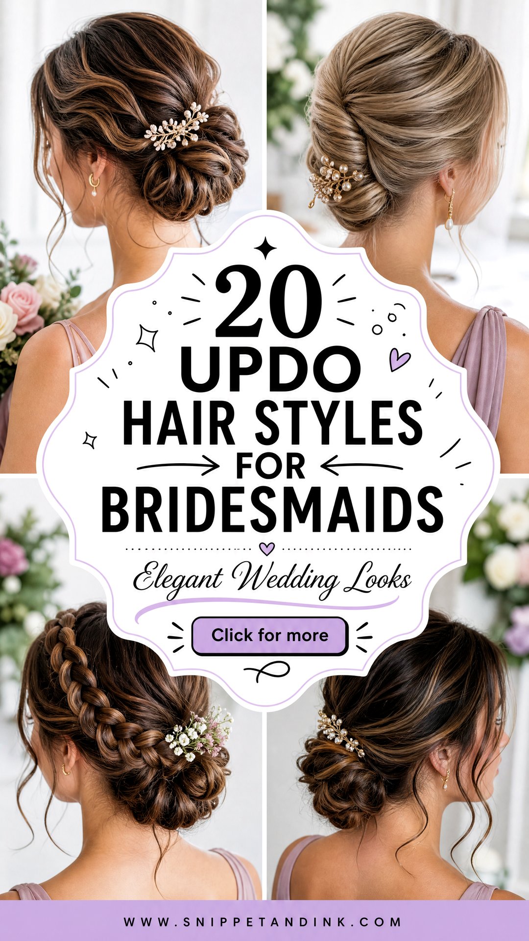 20 Updo Hair Styles for Bridesmaids Elegant Wedding Looks - 20 Updo Hair Styles for Bridesmaids: Elegant Wedding Looks