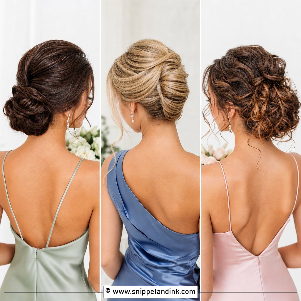 20 Updos Bridesmaid Hair Ideas for a Polished Bridal Party