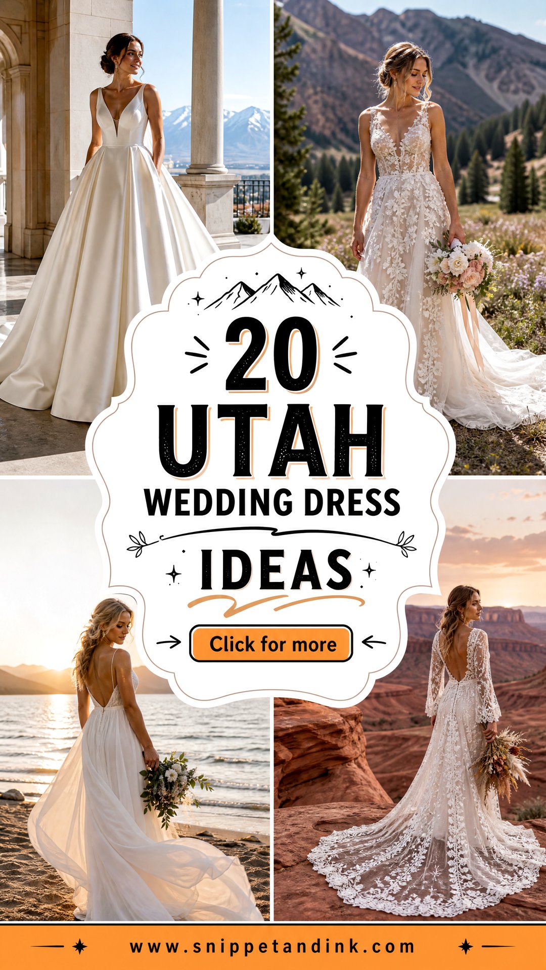 20 Utah Wedding Dress Ideas for Romantic Mountain Brides - 20 Utah Wedding Dress Ideas for Romantic Mountain Brides