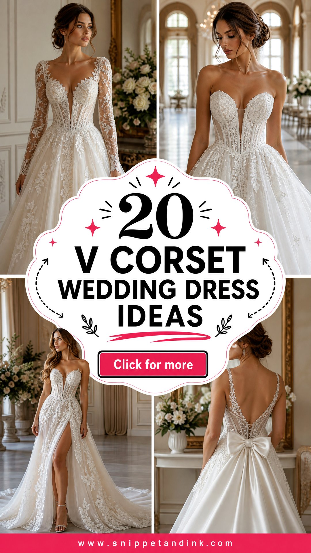 20 V Corset Wedding Dress Ideas for a Sculpted Bridal Look - 20 V Corset Wedding Dress Ideas for a Sculpted Bridal Look