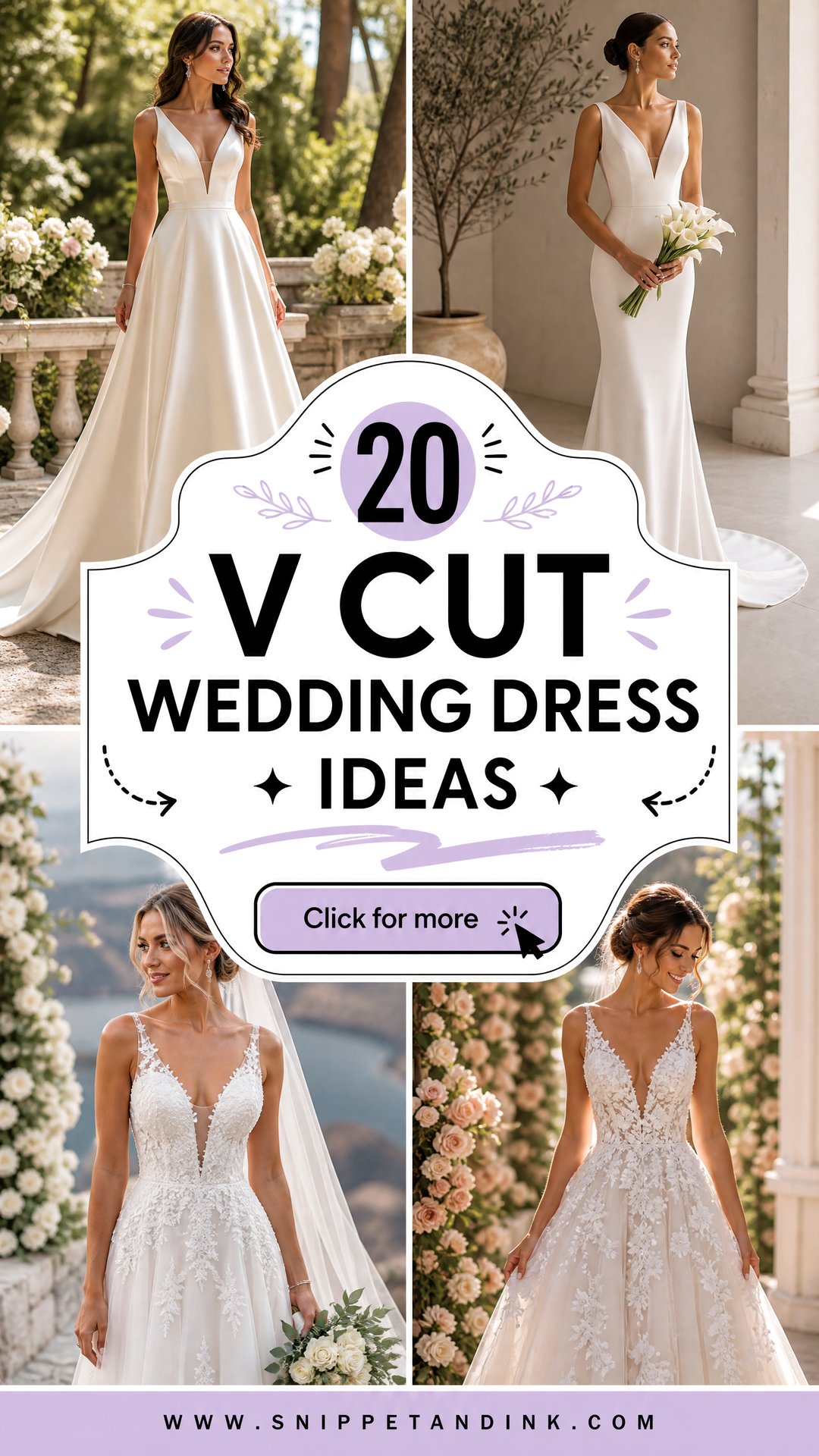 20 V Cut Wedding Dress Ideas for an Elegant Bridal Look - 20 V Cut Wedding Dress Ideas for an Elegant Bridal Look