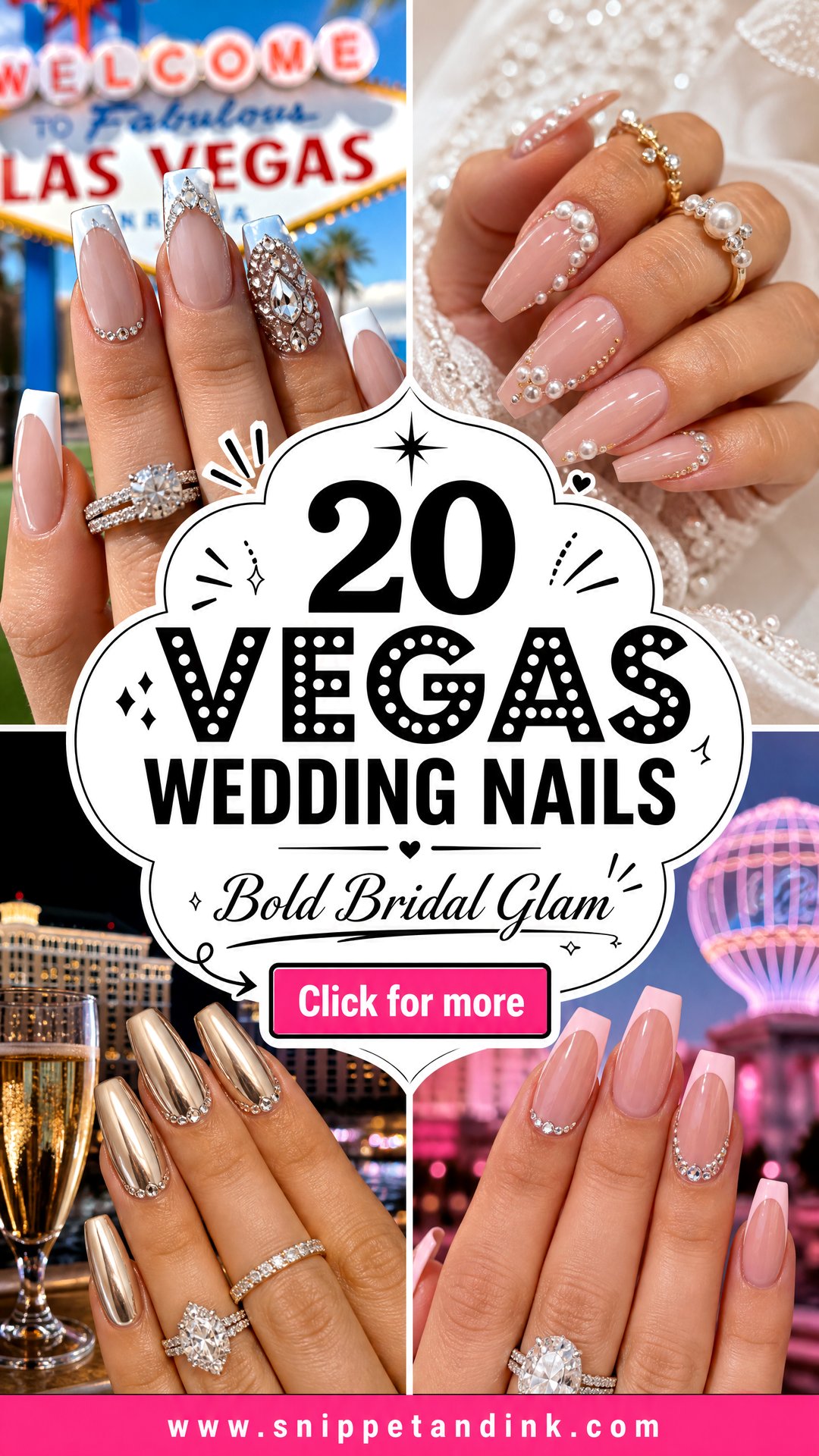 20 Vegas Wedding Nails for Bold Bridal Glam - 20 Vegas Wedding Nails for Bold Bridal Glam