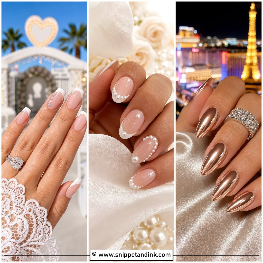 20 Vegas Wedding Nails for Bold Bridal Glam
