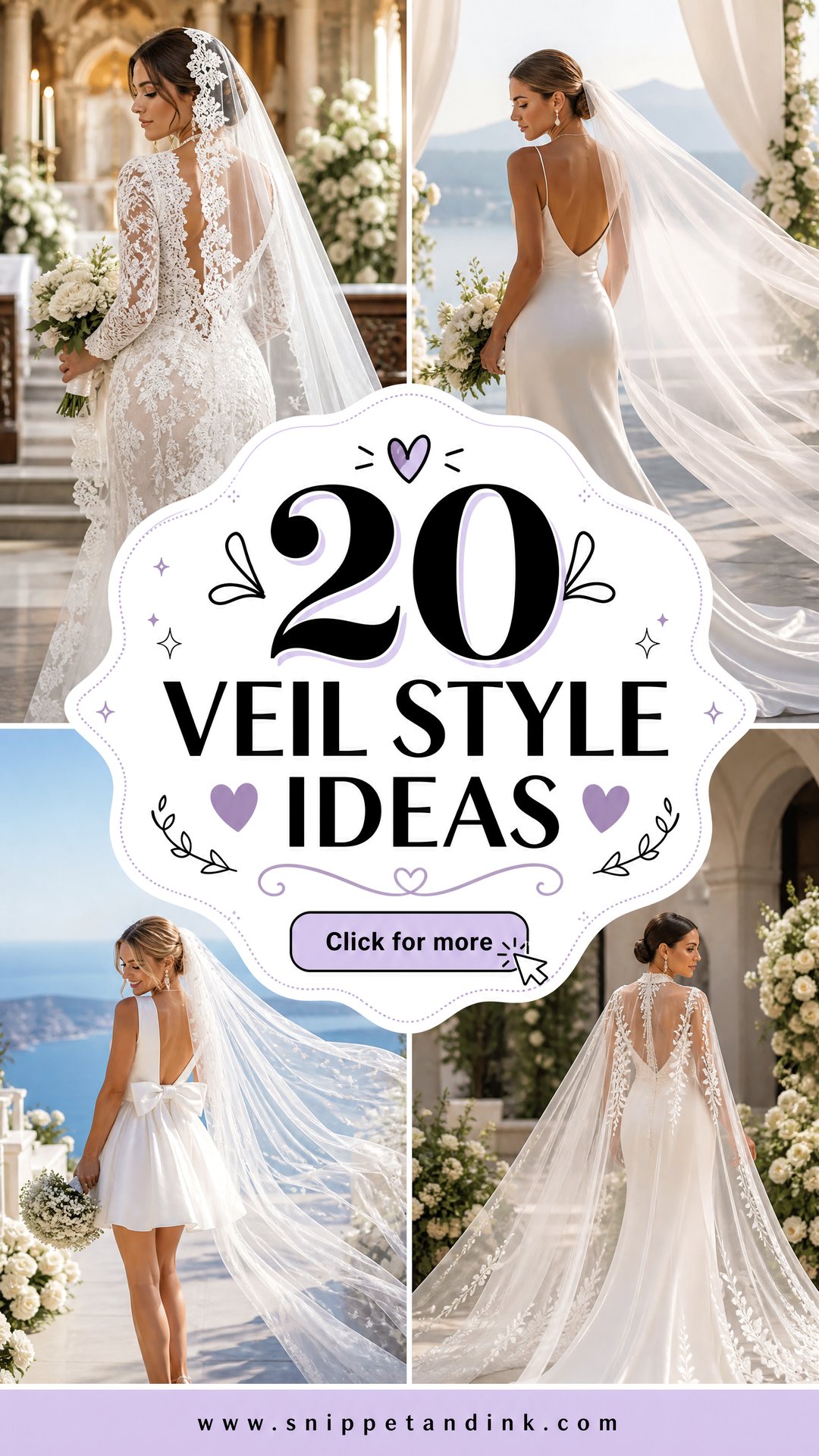 20 Veil Style Ideas for a Romantic Picture-Perfect Bridal Look - 20 Veil Style Ideas for a Romantic, Picture-Perfect Bridal Look