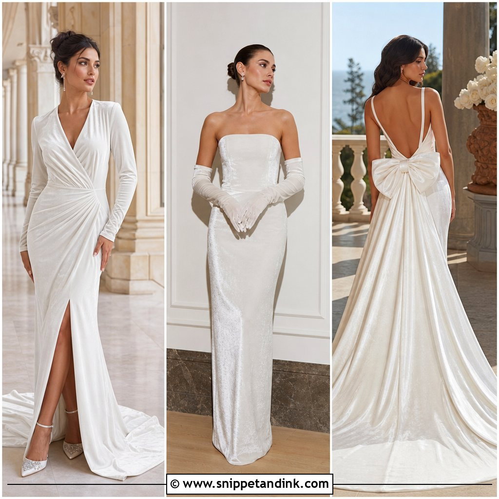 20 Velvet Bridal Dress Ideas for a Luxe Winter Wedding