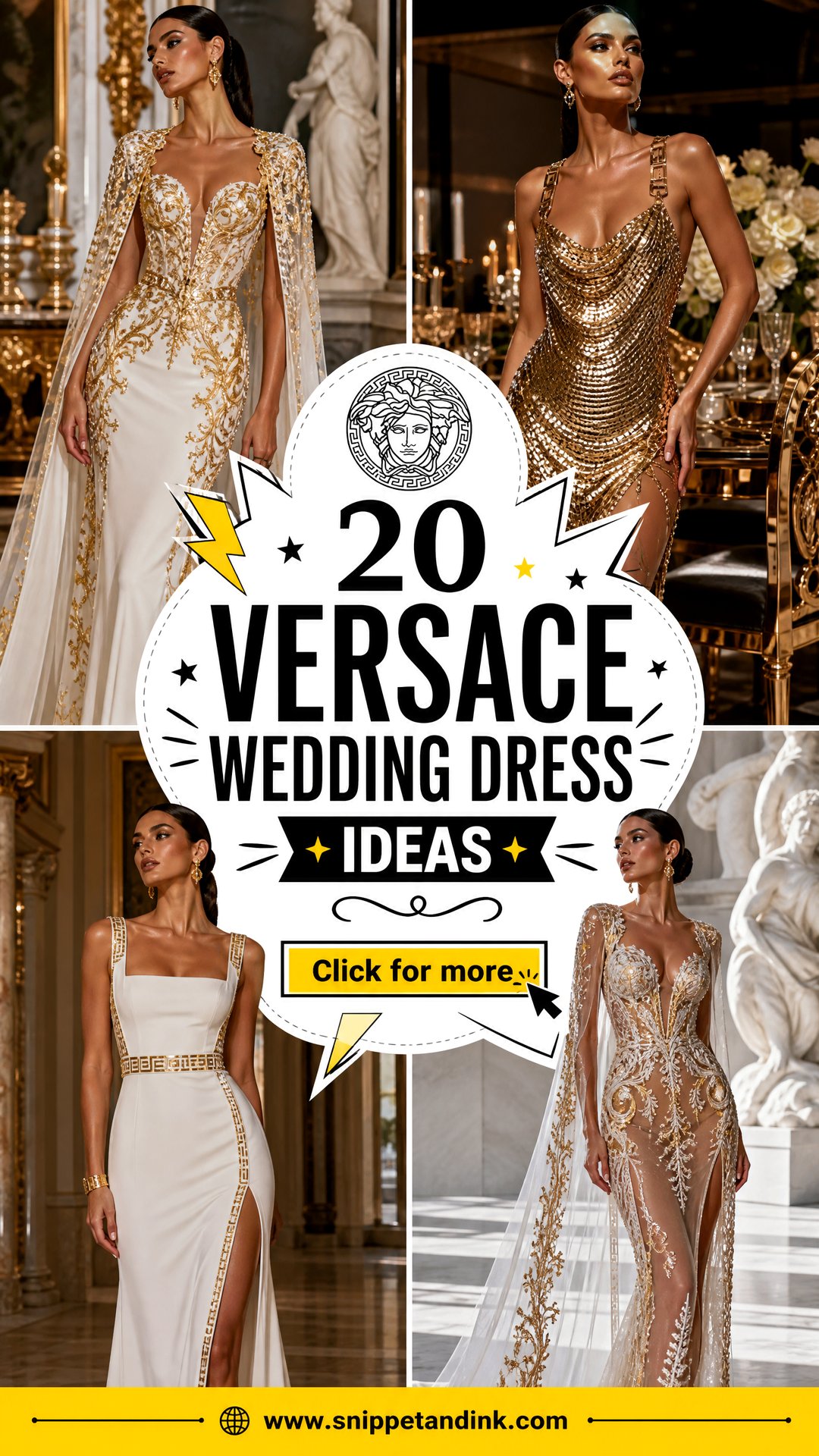 20 Versace Wedding Dress Ideas for a Bold Luxury Bridal Look - 20 Versace Wedding Dress Ideas for a Bold Luxury Bridal Look