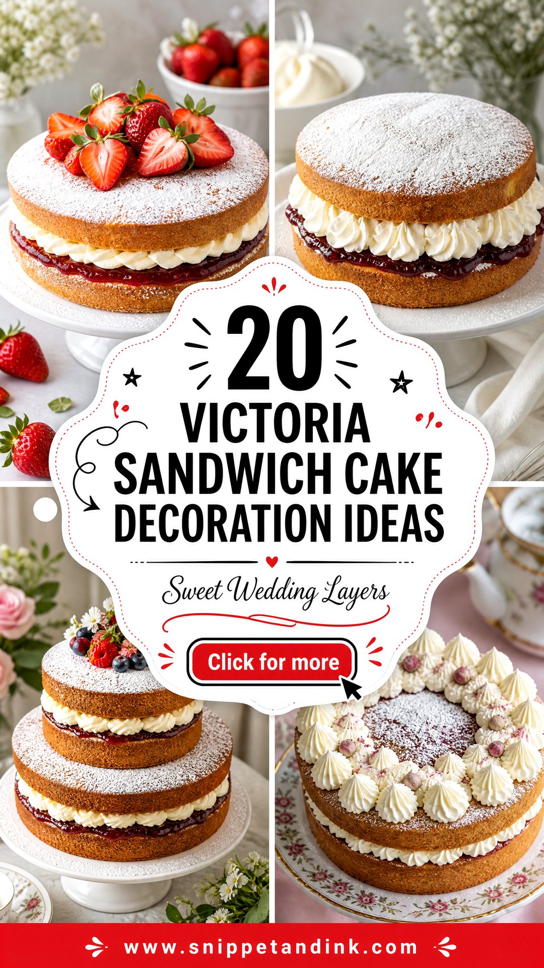 20 Victoria Sandwich Cake Decoration Ideas for Wedding - 20 Victoria Sandwich Cake Decoration Ideas for Wedding