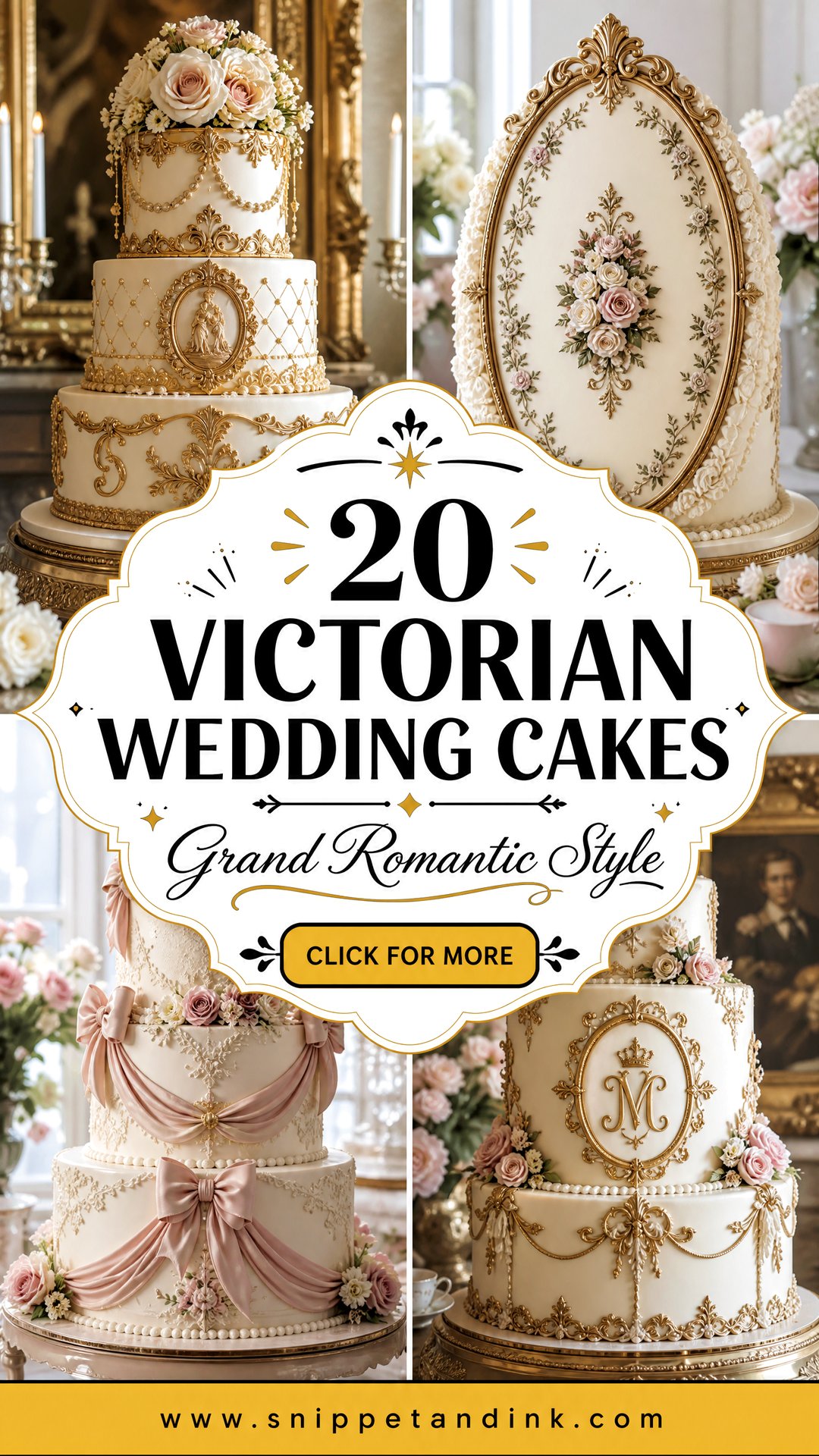 20 Victorian Wedding Cakes for Grand Romantic Style - 20 Victorian Wedding Cakes for Grand Romantic Style