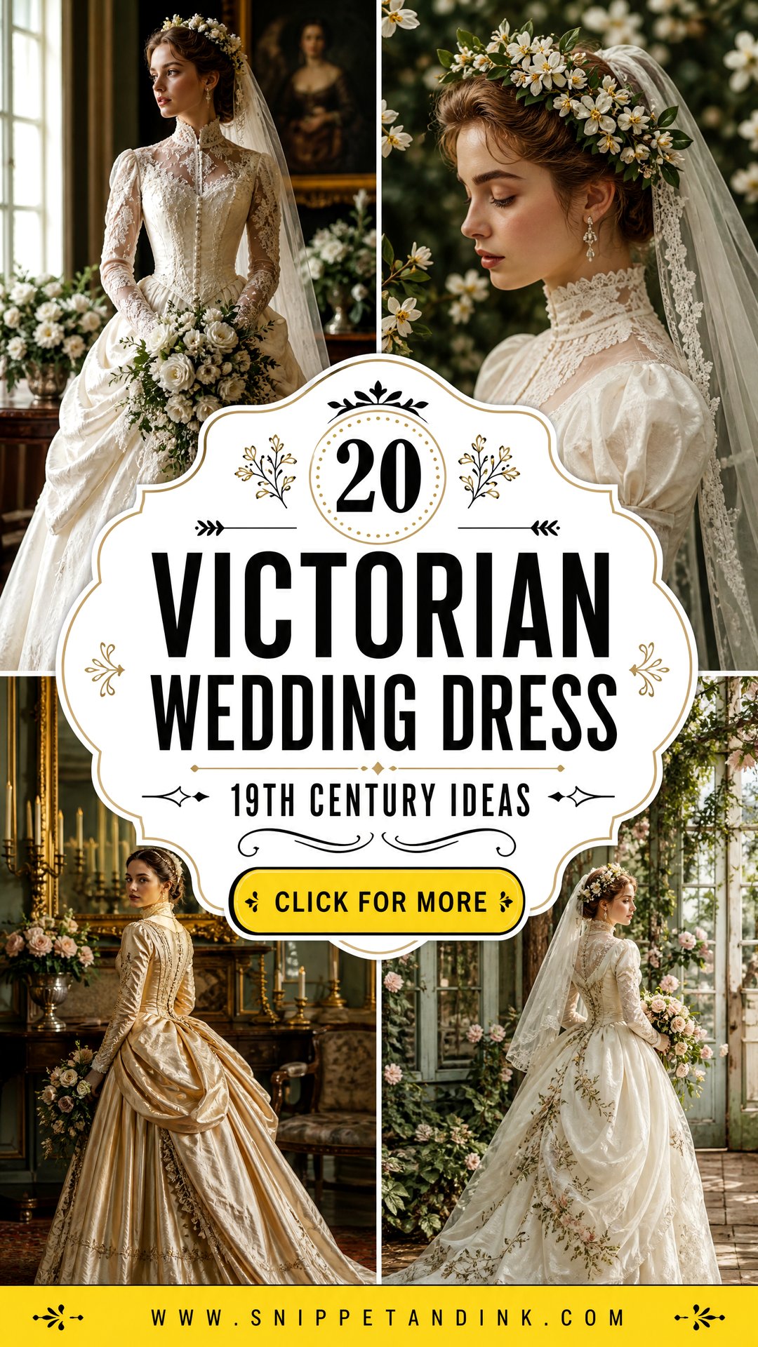 20 Victorian Wedding Dress 19th Century Ideas to Inspire Brides - 20 Victorian Wedding Dress 19th Century Ideas to Inspire Brides