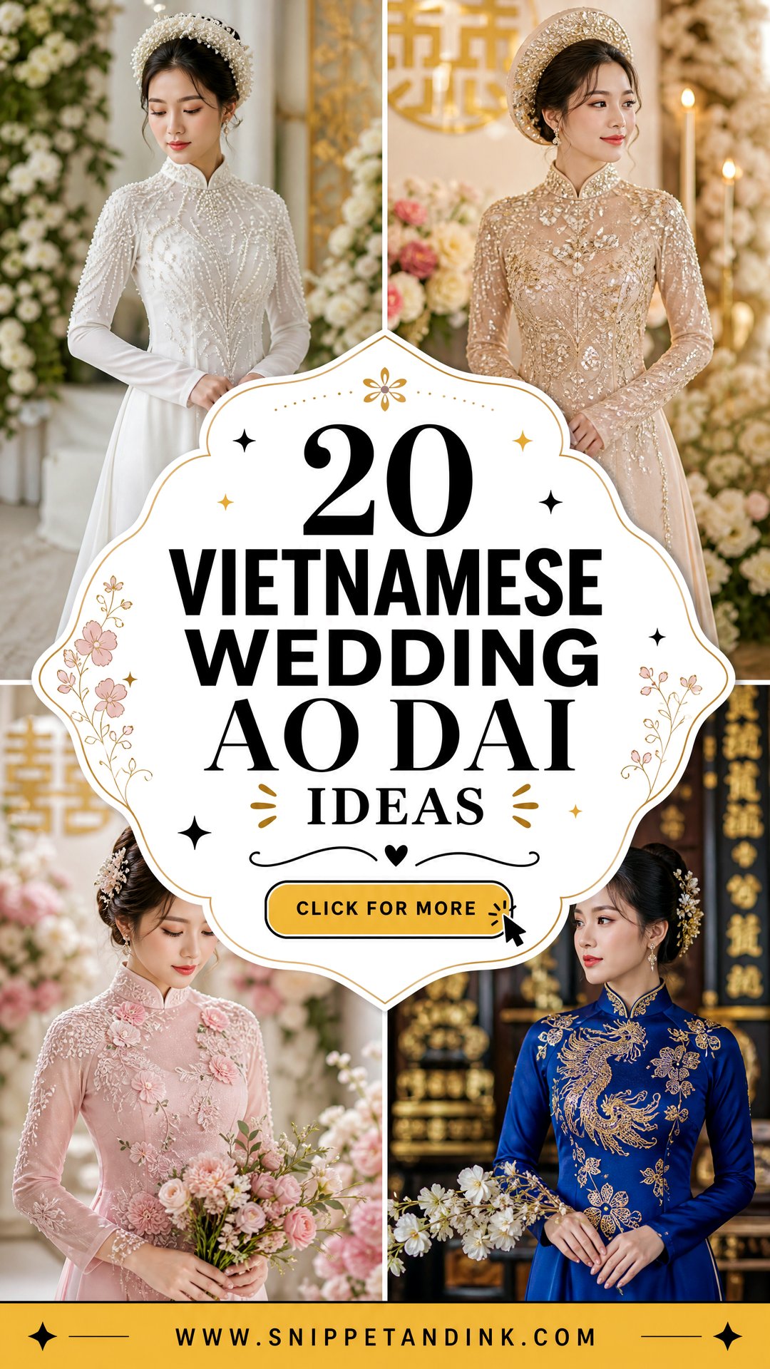 20 Vietnamese Wedding Ao Dai Ideas for Elegant Cultural Brides - 20 Vietnamese Wedding Ao Dai Ideas for Elegant Cultural Brides