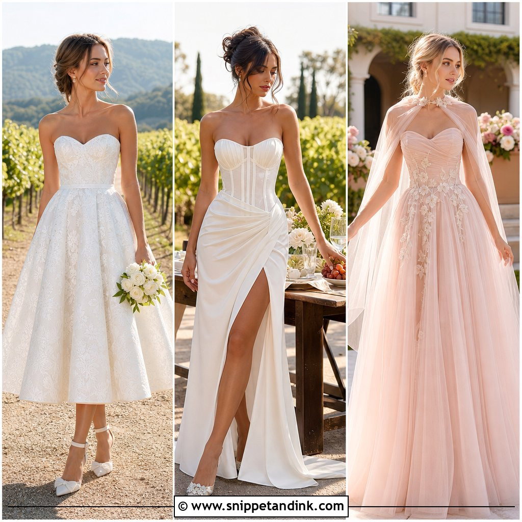 20 Vineyard Wedding Dress Ideas for a Romantic Rustic Look