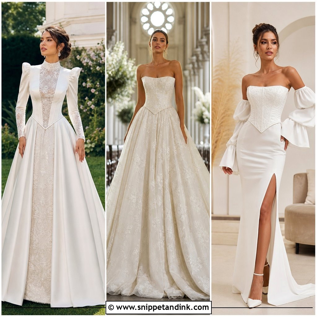 20 Vintage Basque Waist Wedding Dress Ideas for a Regal Look
