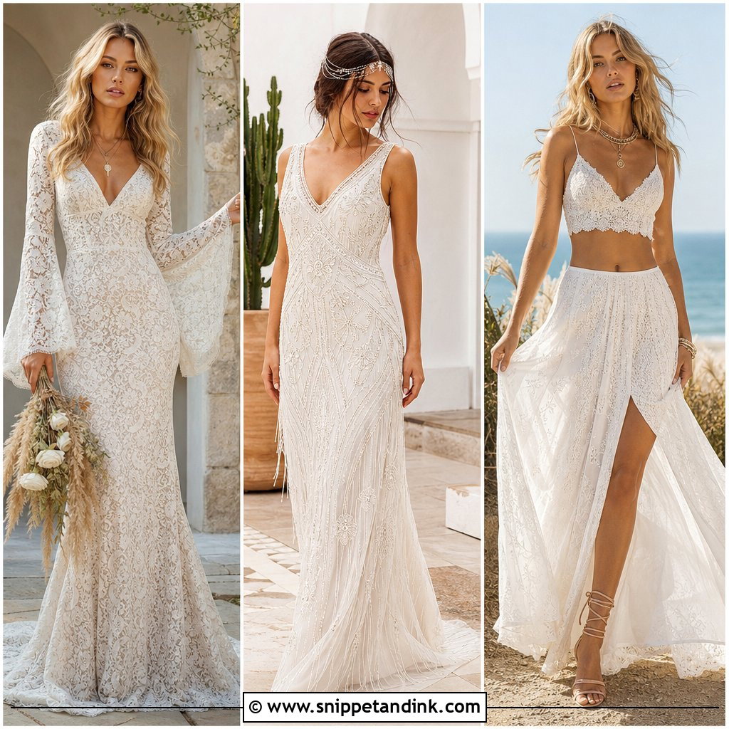 20 Vintage Bohemian Wedding Dresses for Free-Spirited Brides