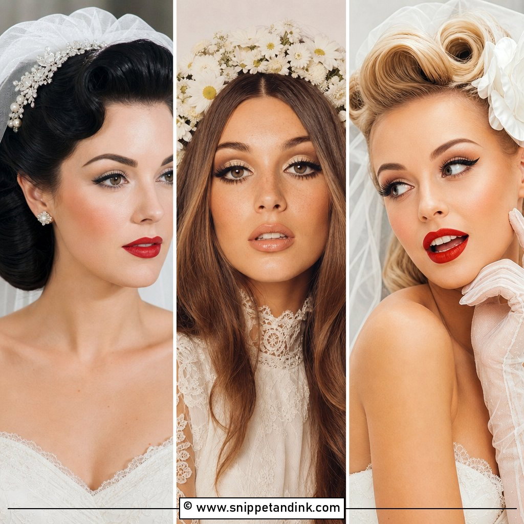 20 Vintage Bride Makeup Ideas for Classic Glam Style
