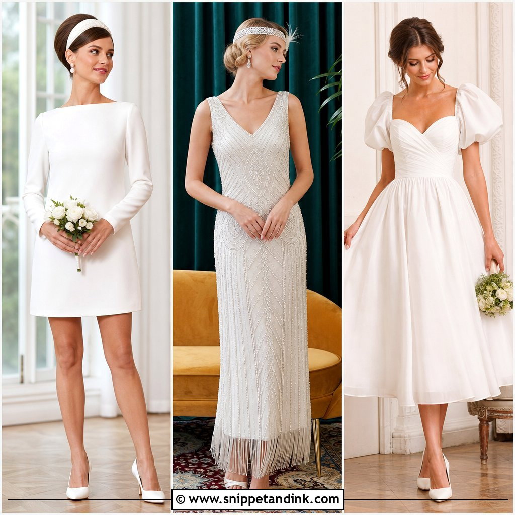 20 Vintage Civil Wedding Dress Ideas for a Chic City Bride