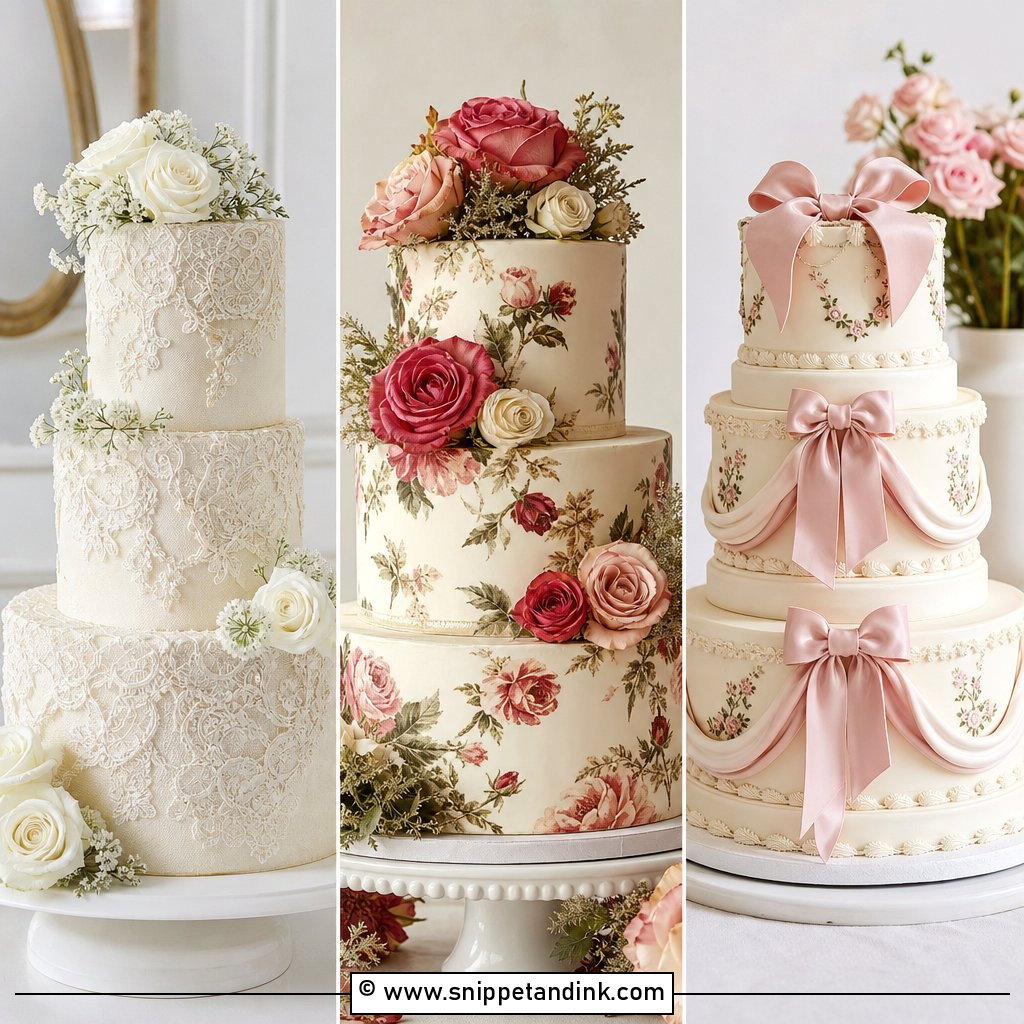 20 Vintage Wedding Cakes for Timeless Reception Style