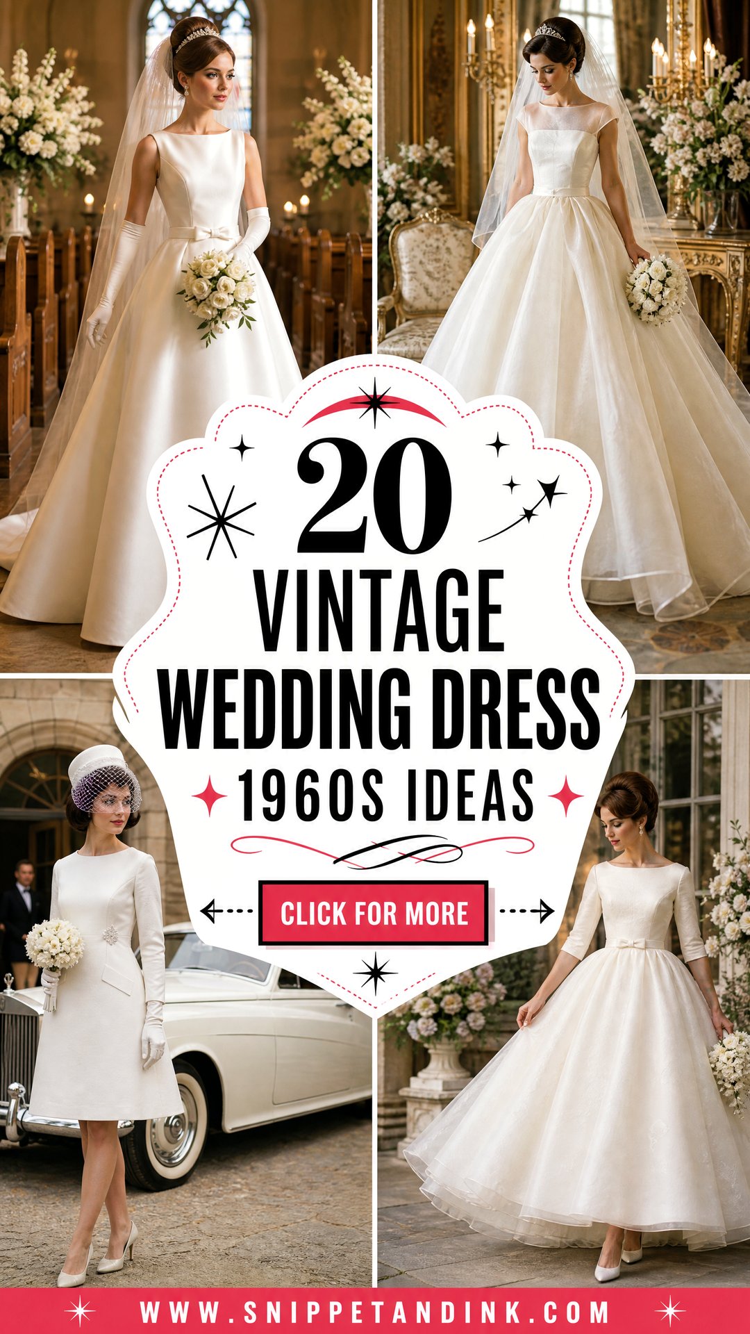 20 Vintage Wedding Dress 1960s Ideas for Modern Retro Brides - 20 Vintage Wedding Dress 1960s Ideas for Modern Retro Brides