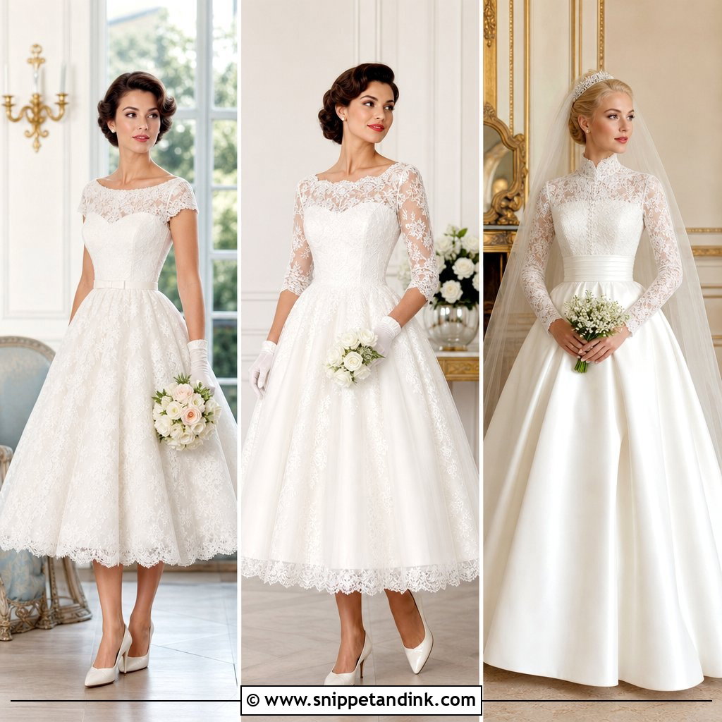 20 Vintage Wedding Dress 50s Ideas for a Retro Bridal Look